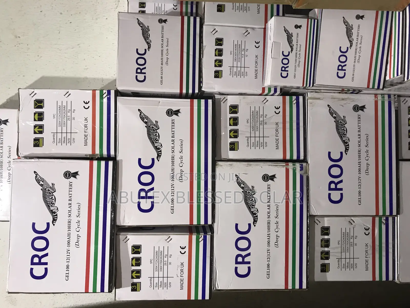 100ah 12v Croc Solar Dry Cell Battery