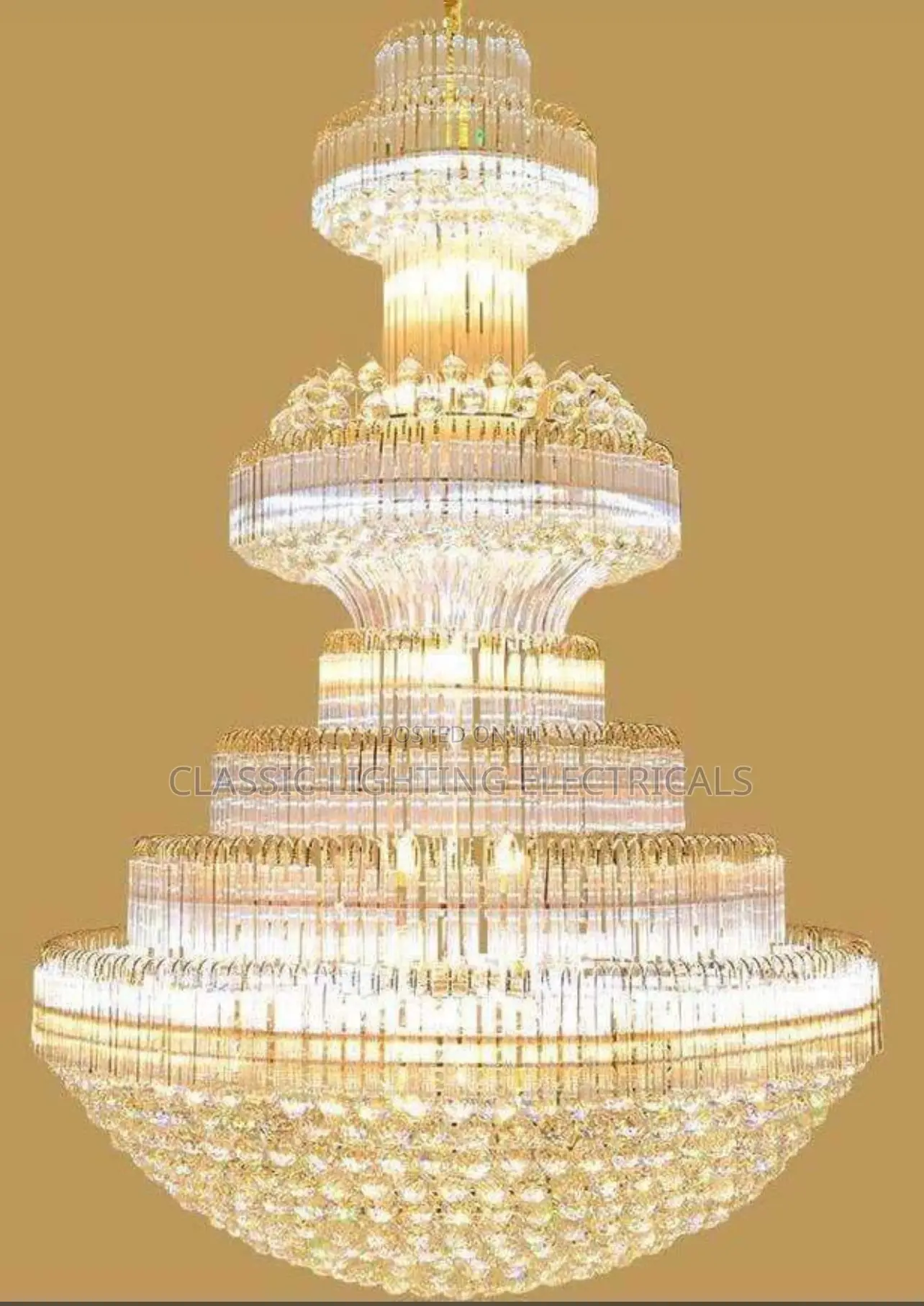Modern Chandeliers Lights Fixture Big Gold Crystal Chandelie