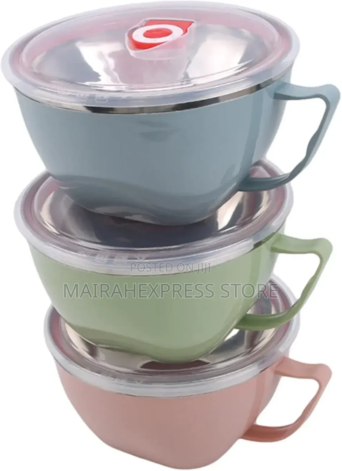 Stainless Steel Noodle Bowl With Lid Handle