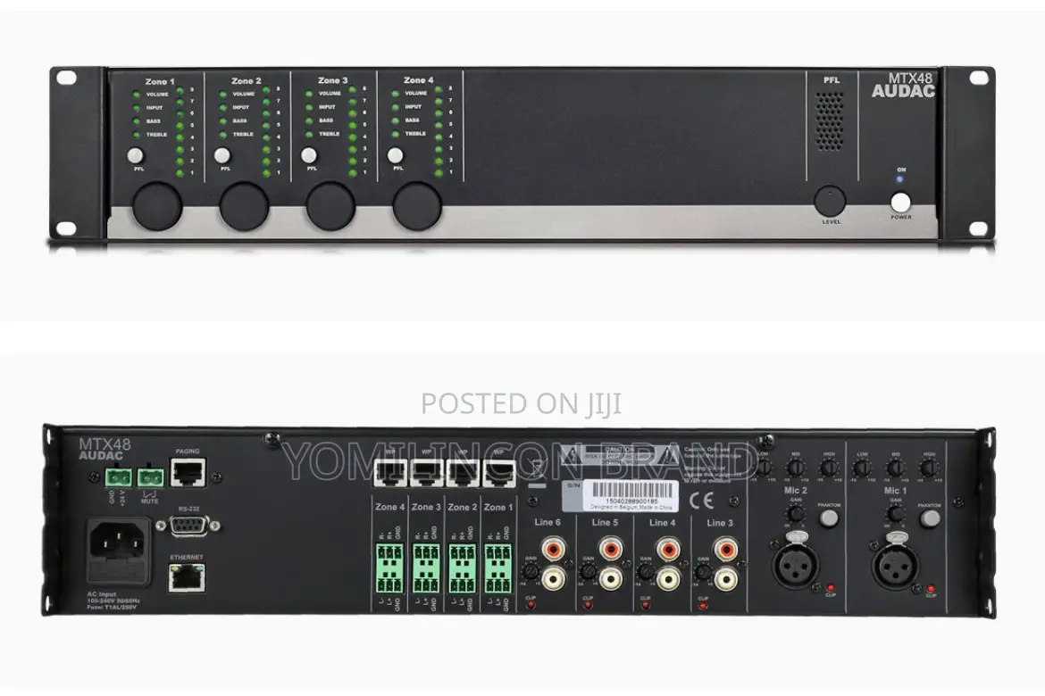 Audac MTX48 Home Wireless Audio Amplifier 80db -85db 20-2000