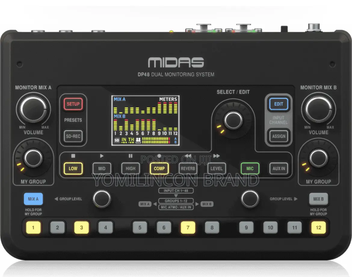 Midas Dp48 Dual 48 Channel Personal Monitor Mixer With Sd C.
