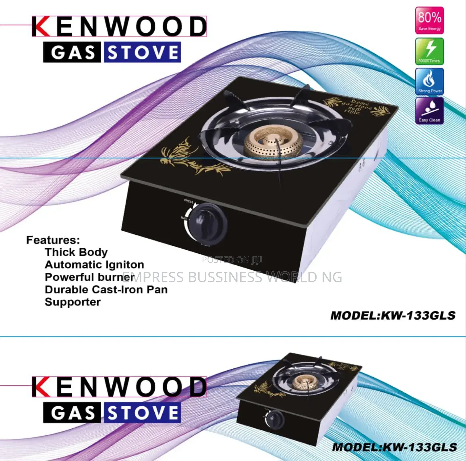 LG Single Face Glass Top Gas Cooker