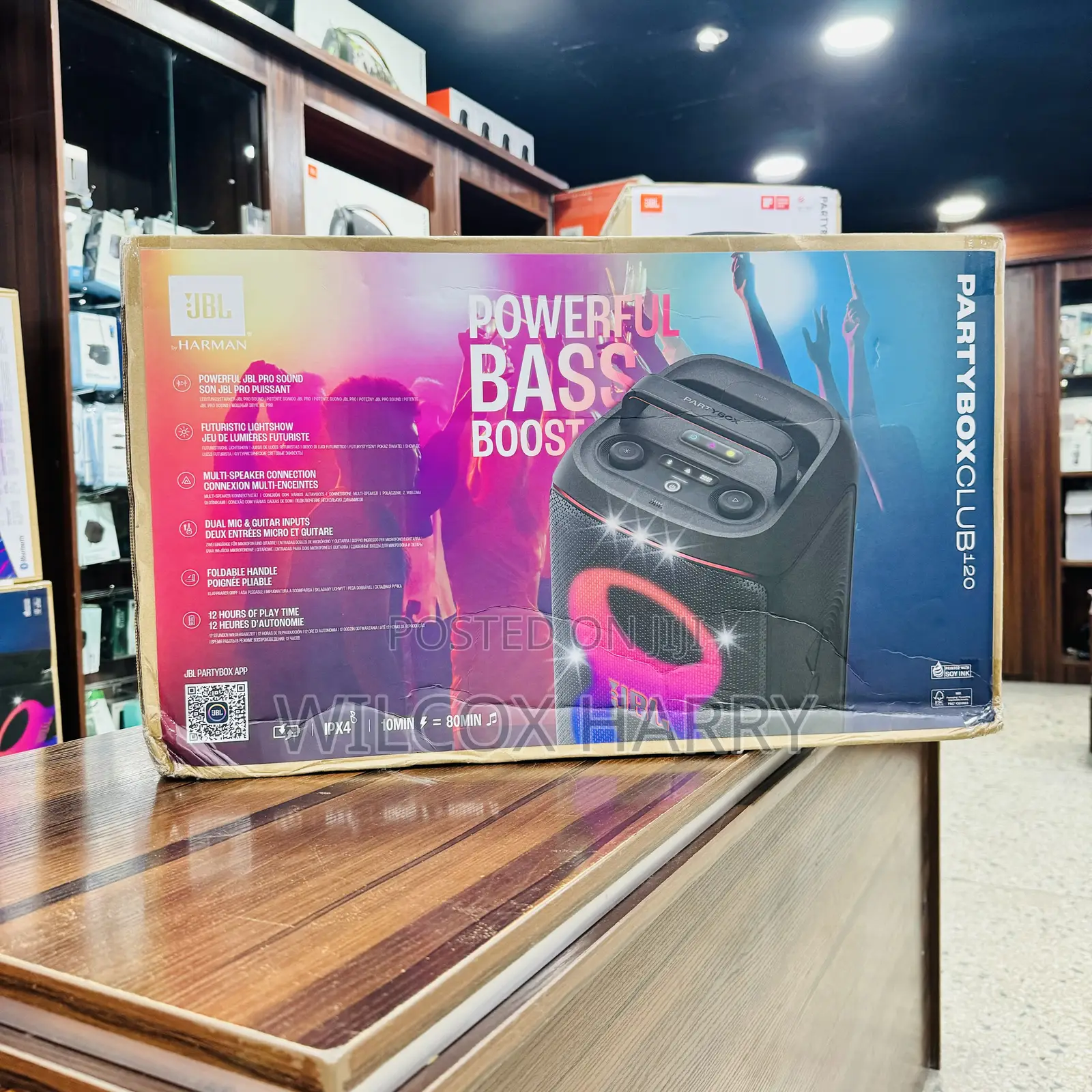JBL Party Box Club 120 Wireless Battery Powered Bluetooth Pa Speaker