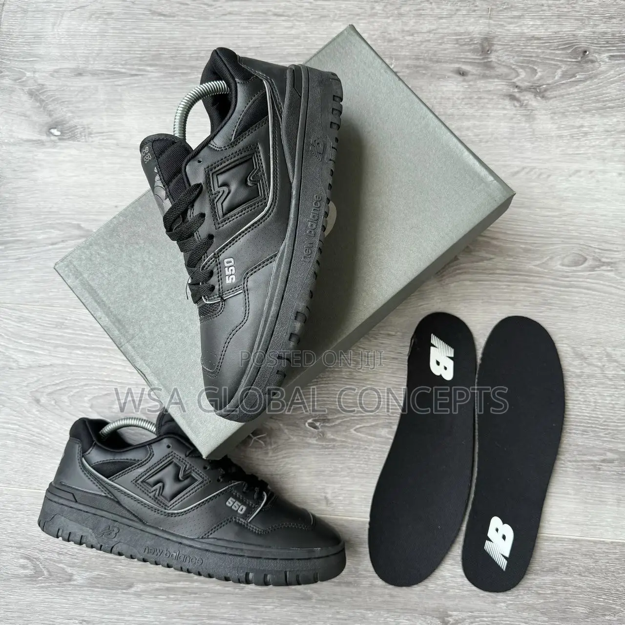 New Balance 550 Triple Black Sneakers