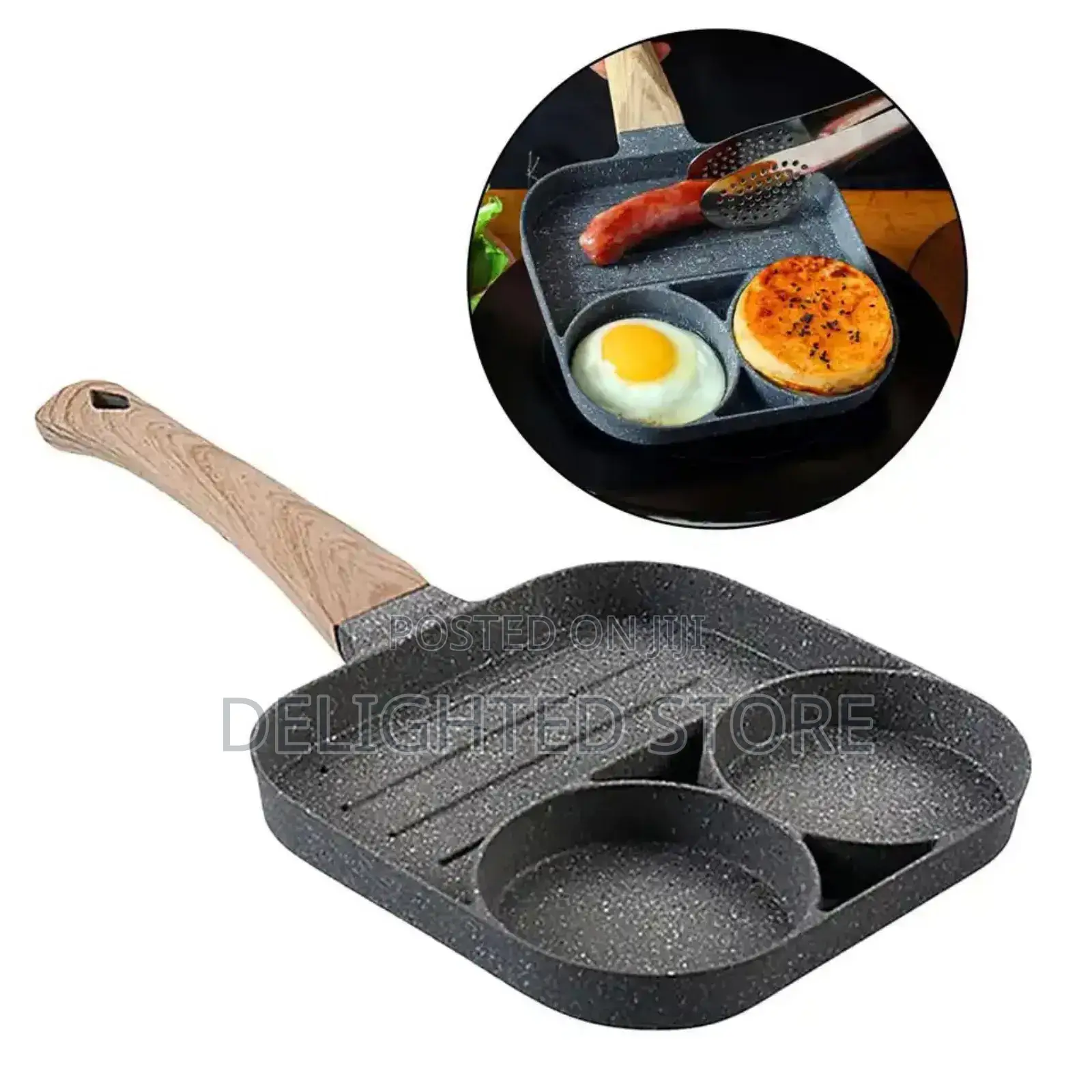 3 Holes Thickened Nonstick Induction Frying Pan