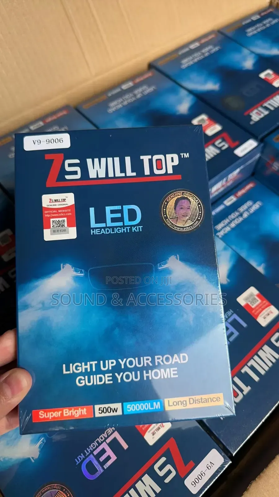 Blue Packet Willtop 500w Super Bright Led Headlight(V9-9006)