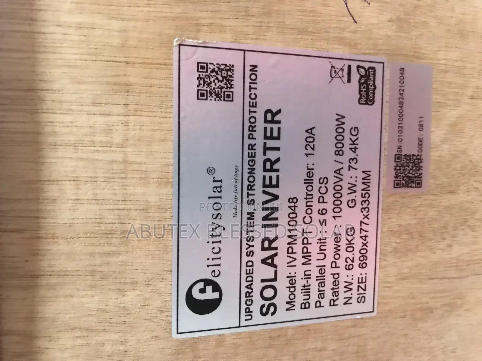 10kva 48v Felicity Inverter Ivpm Hybrid