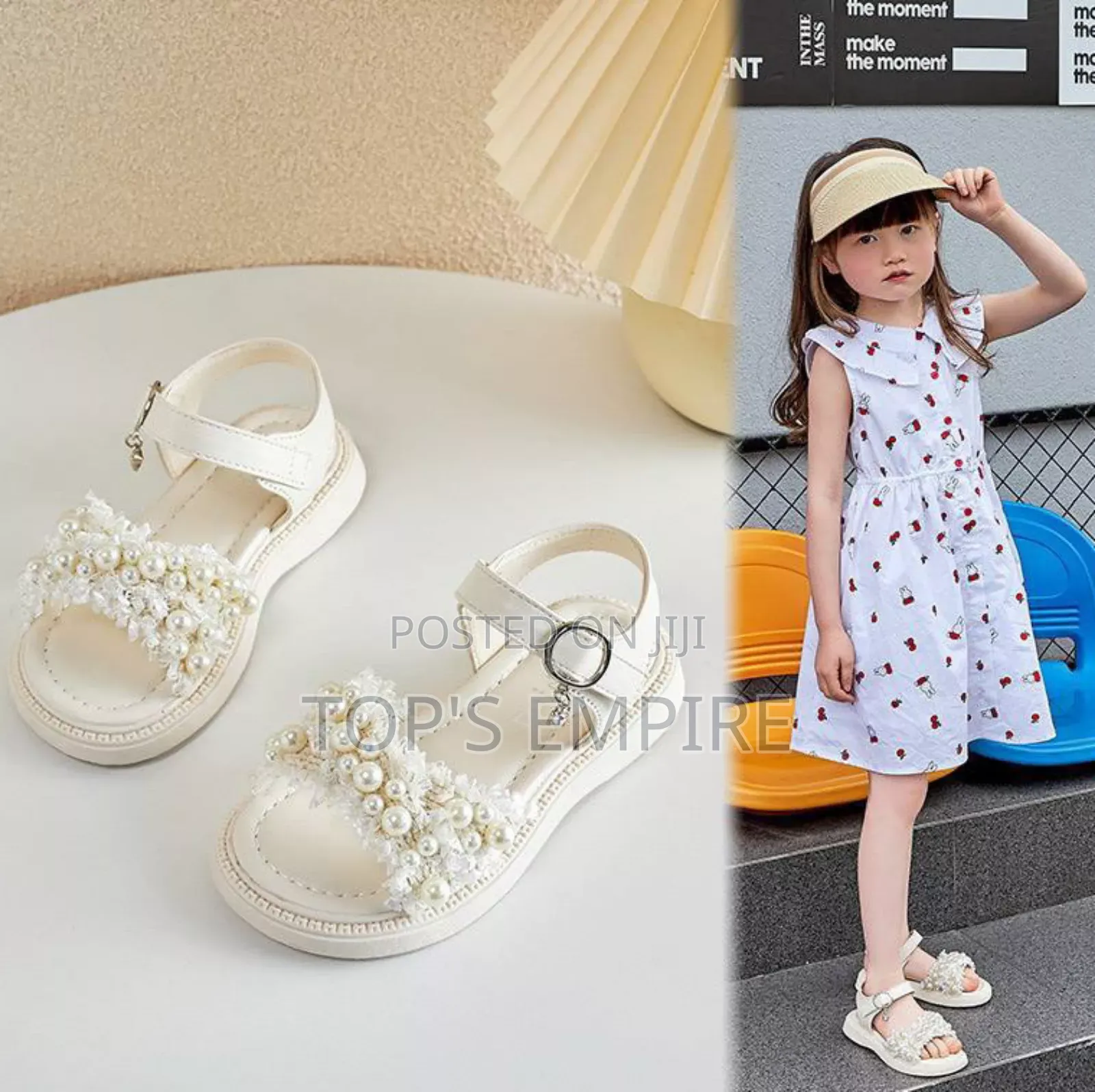 Sandalias Soft Sole Comfy French Pearl Embellished