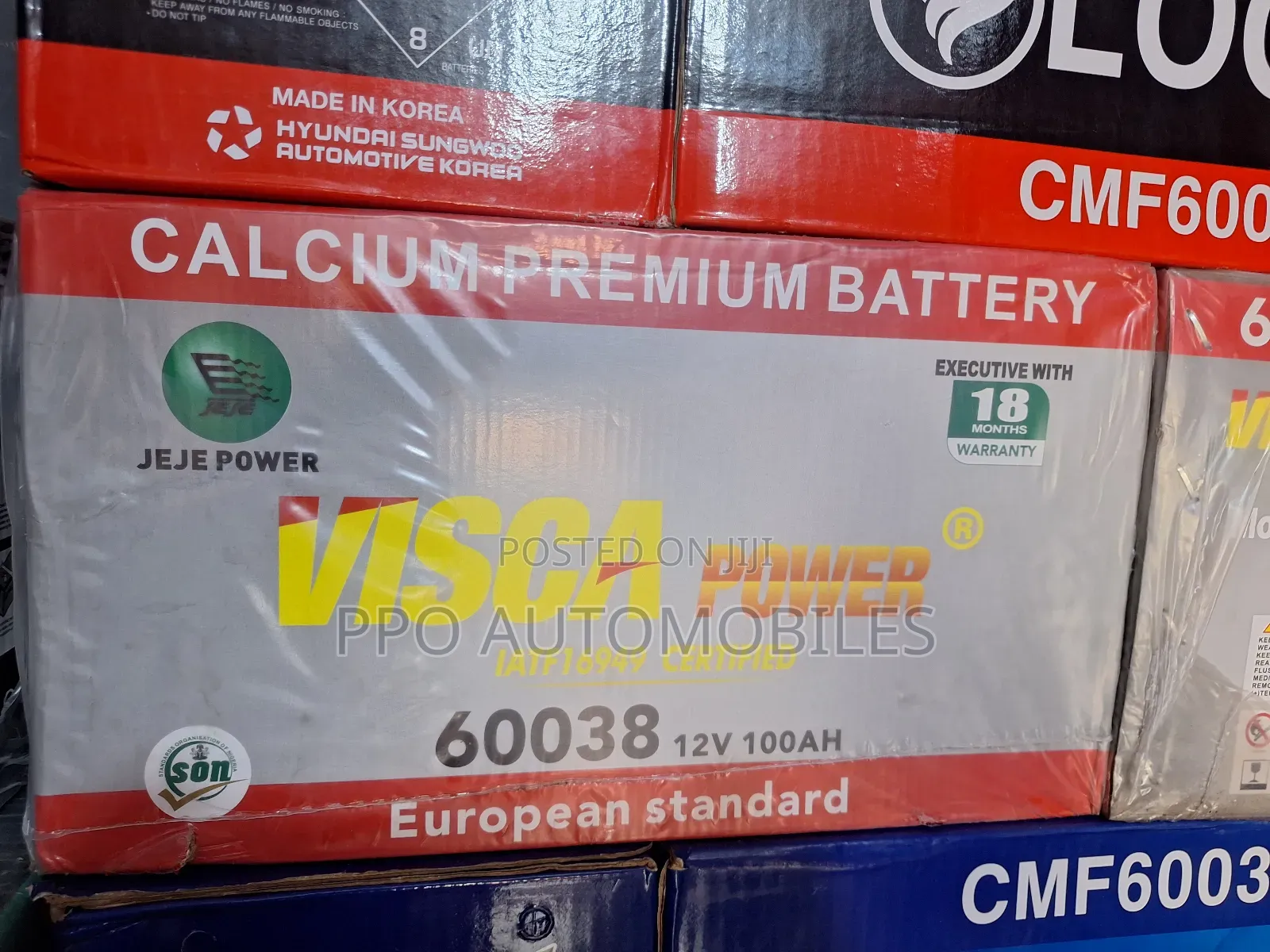 12v 100ah Visca Power Exec Mf Battery. (18 Months Warranty )