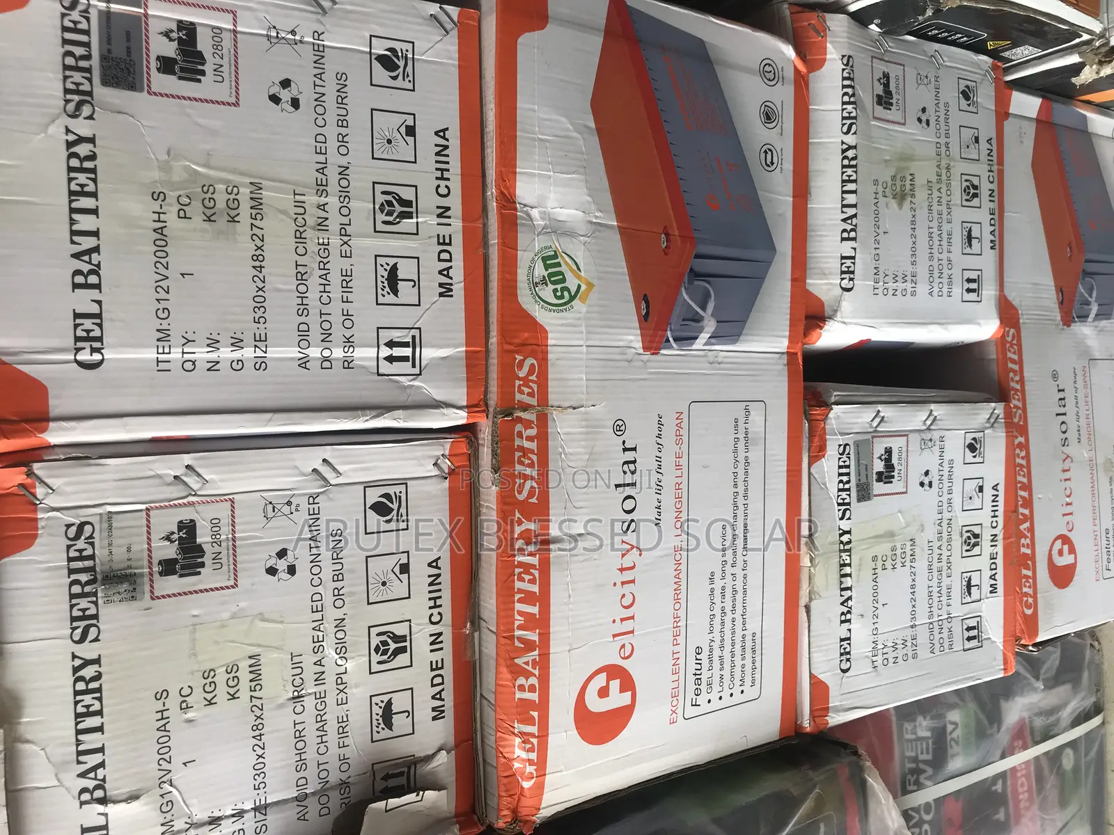 200ah Felicity Solar Dey Cell Gel Battery
