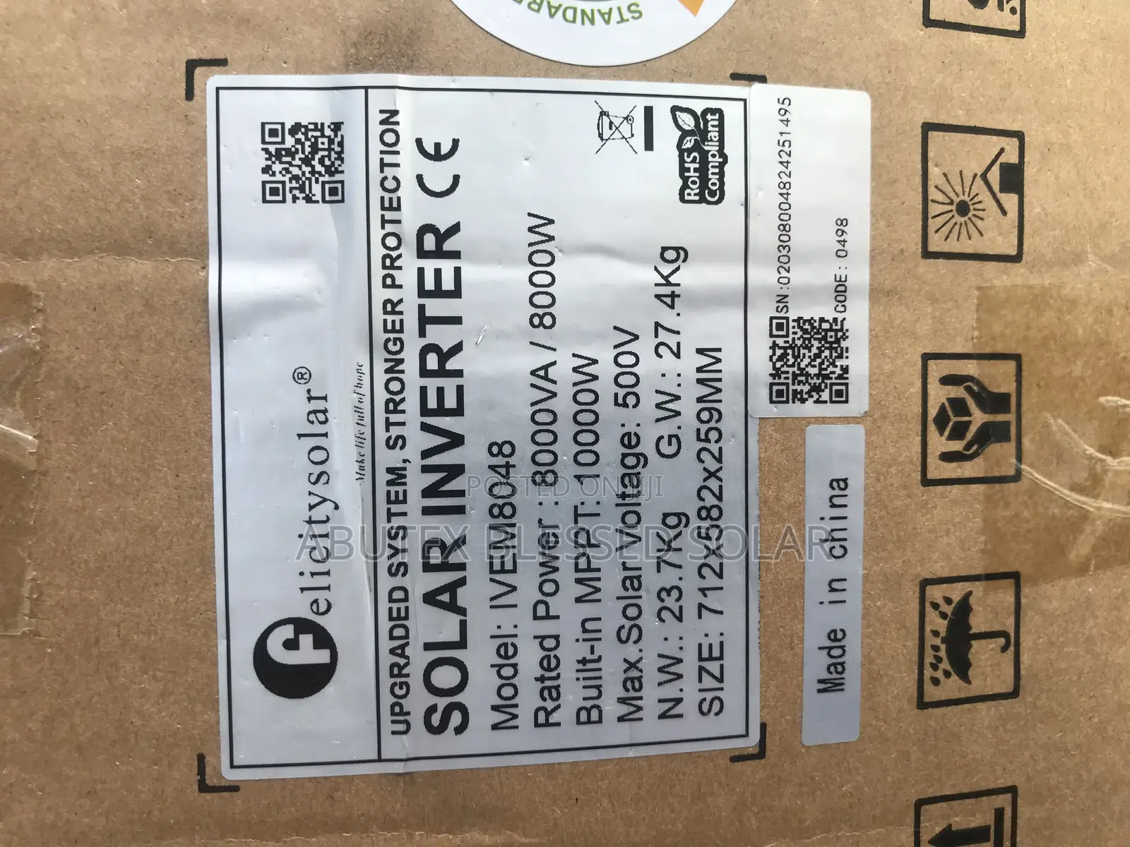 8kva 48v Felicity Solar Inverter Ivpm Hybrid