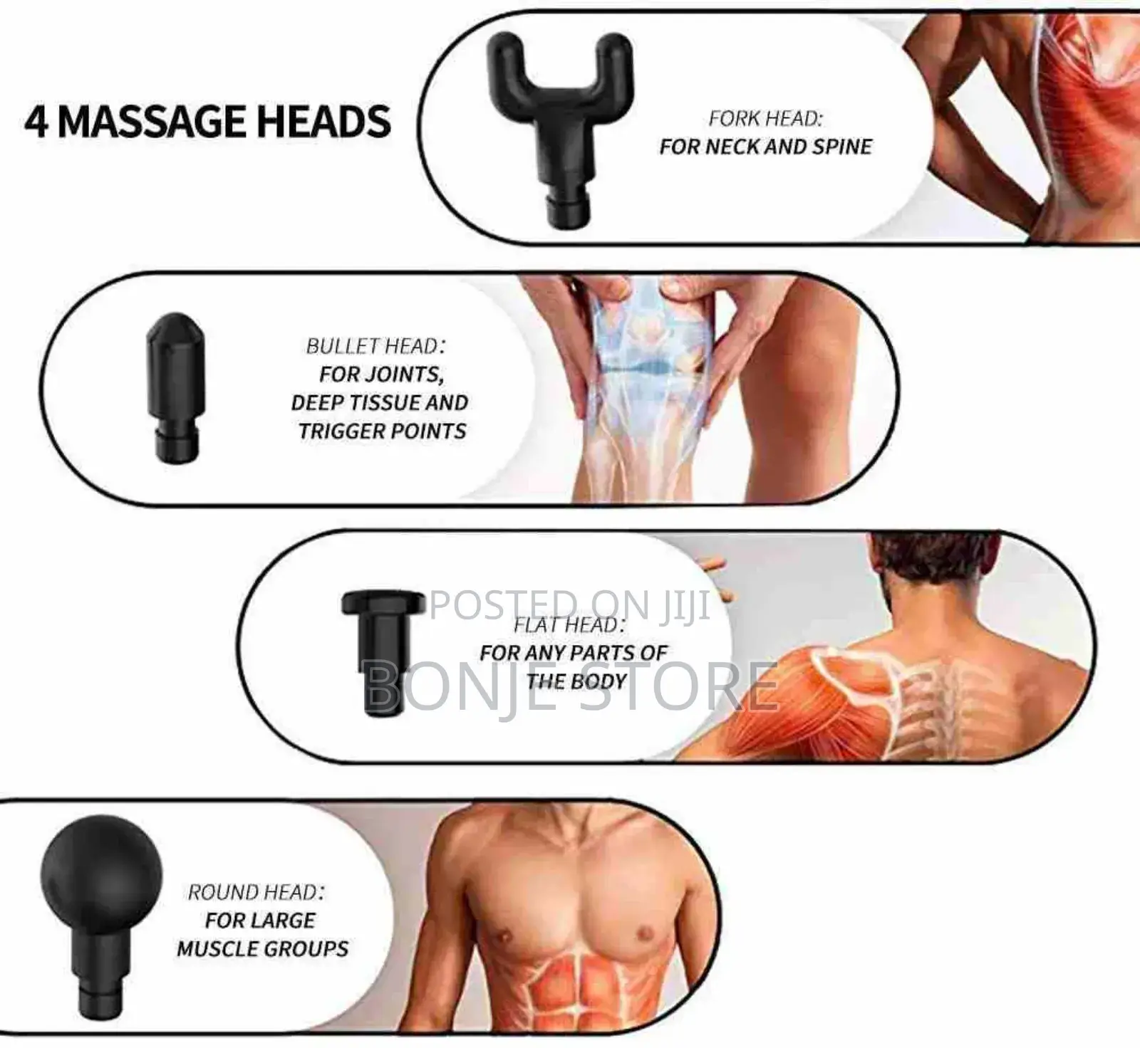 Smart Fascia Massager Hand Gun – JY-760 (Random Color)