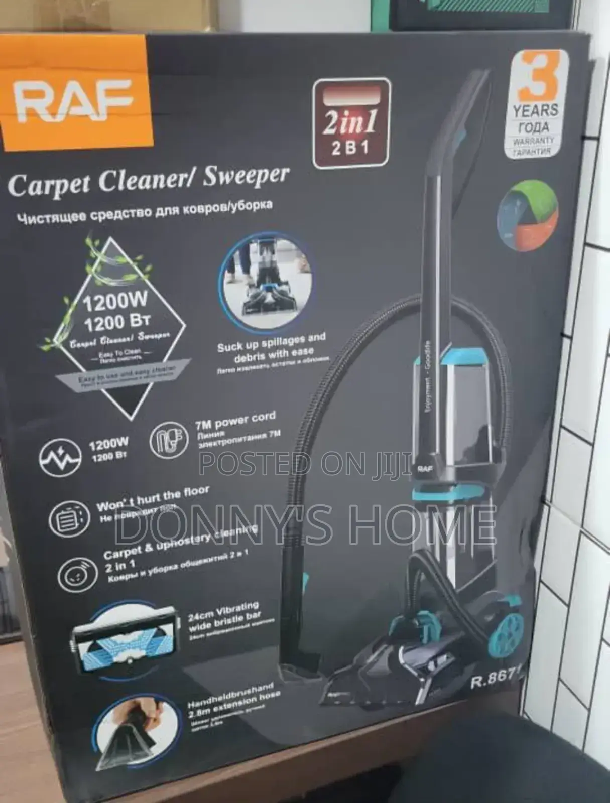RAF R-8671 Carpet Cleaner/Sweeper and Upholstery Cleaner