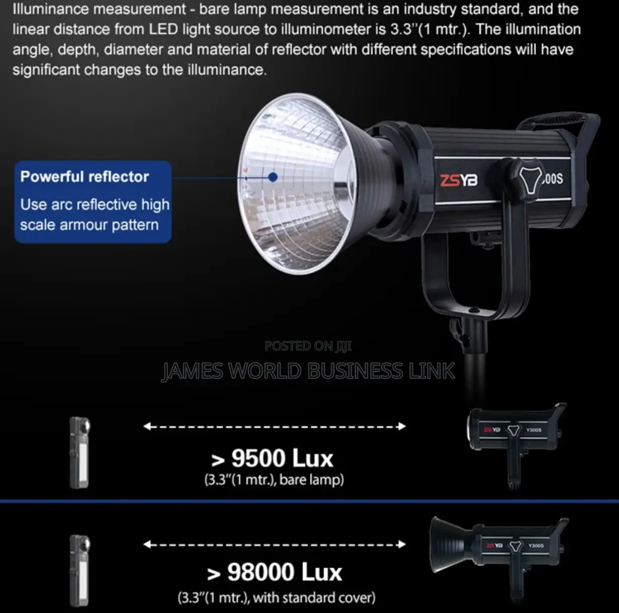 Zsyb Y300s Led Video Studio Light Bi Color 300watts