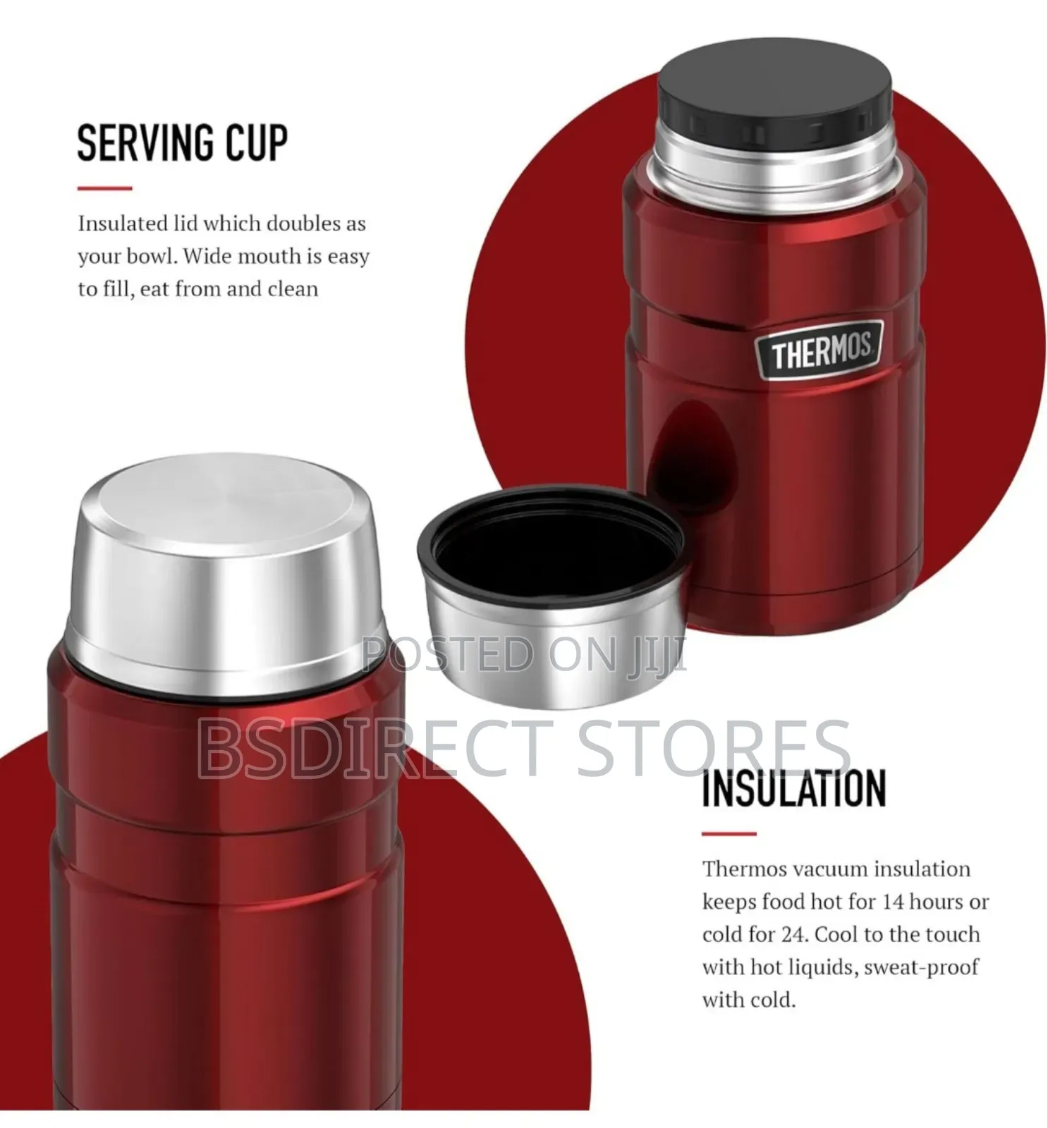 Thermos Stainless King Food Insulated Flask, 710ml Capacity