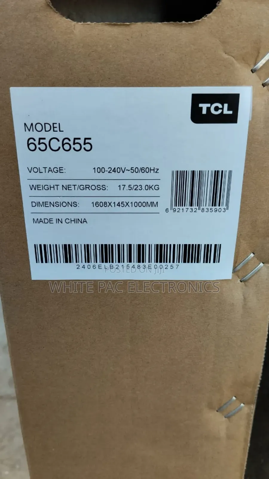 Tcl Qled 65"Ch Smart Android Tv Flameless >Netflix > Youtube