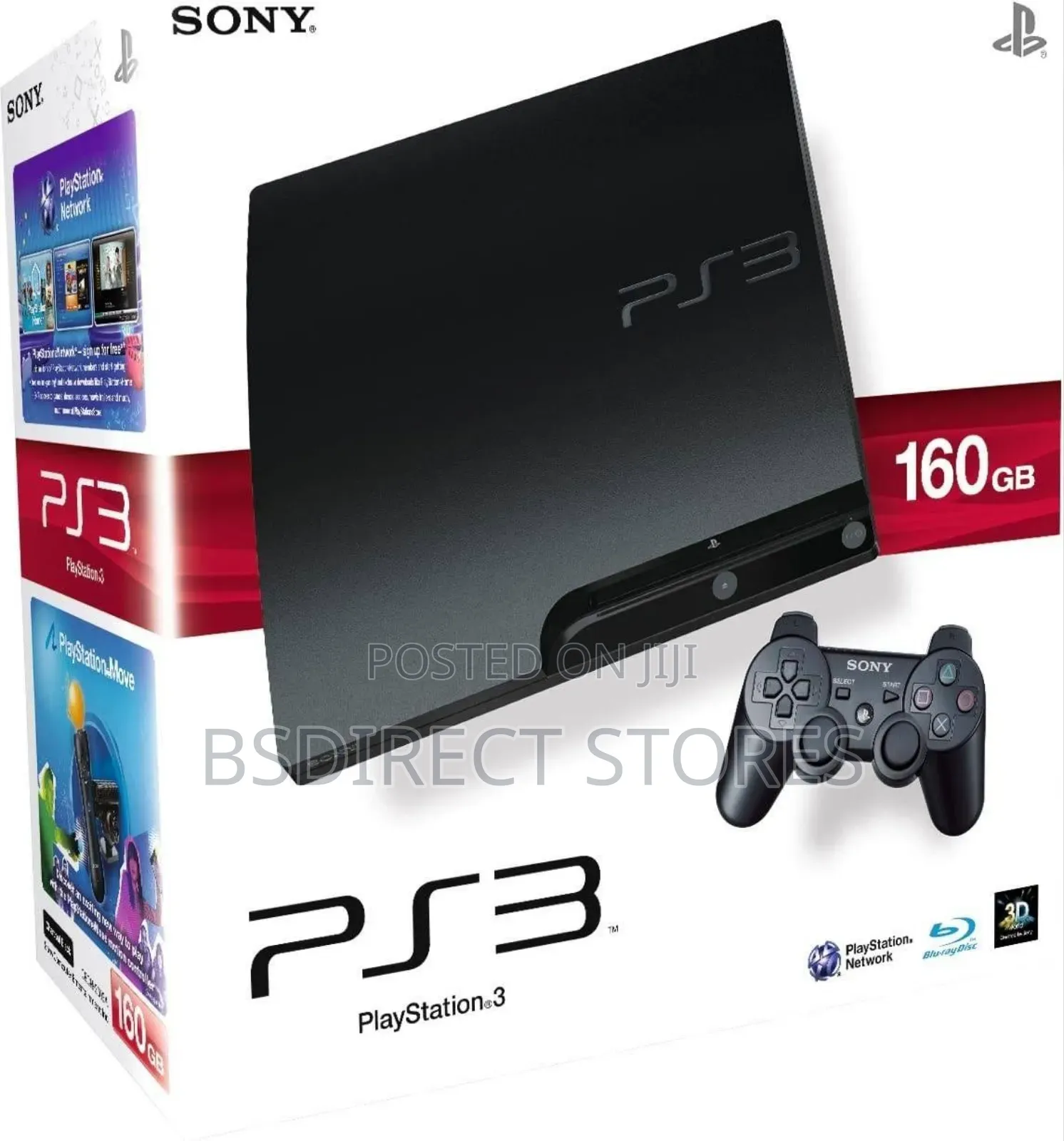 Sony Playstation 3 Slim Console (120GB Model) Black