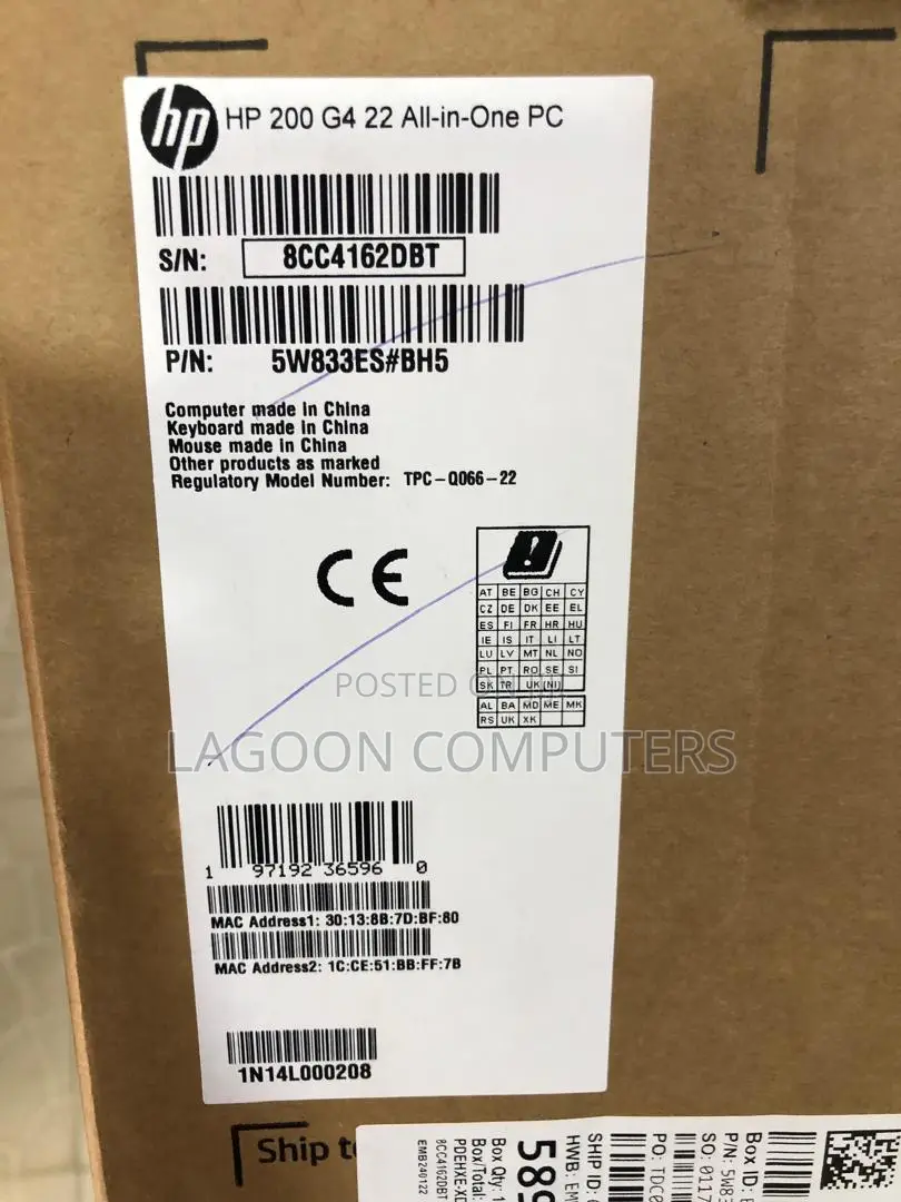 New Desktop Computer HP 200 G4 All-in-One 8GB Intel Core I5 HDD 1T