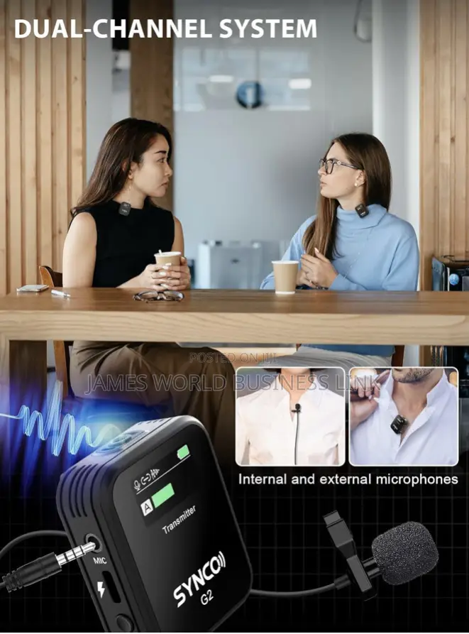 Synco G2 Daul Wireless Lapel Microphone for Phone Camera