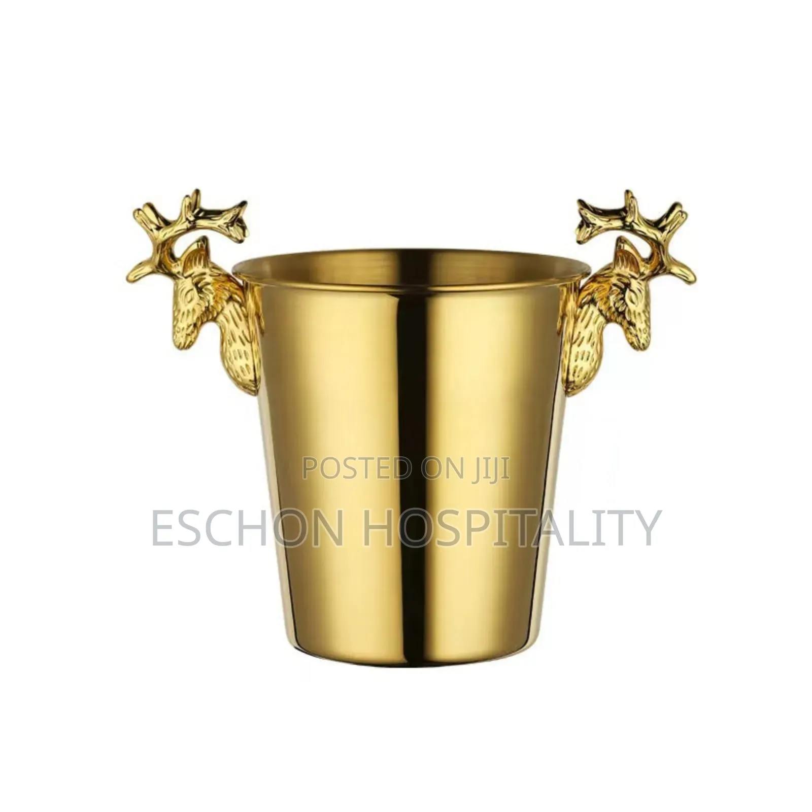 Luxury Deer Head Wine Bucket :Champagne Barrel - Gold - 5L