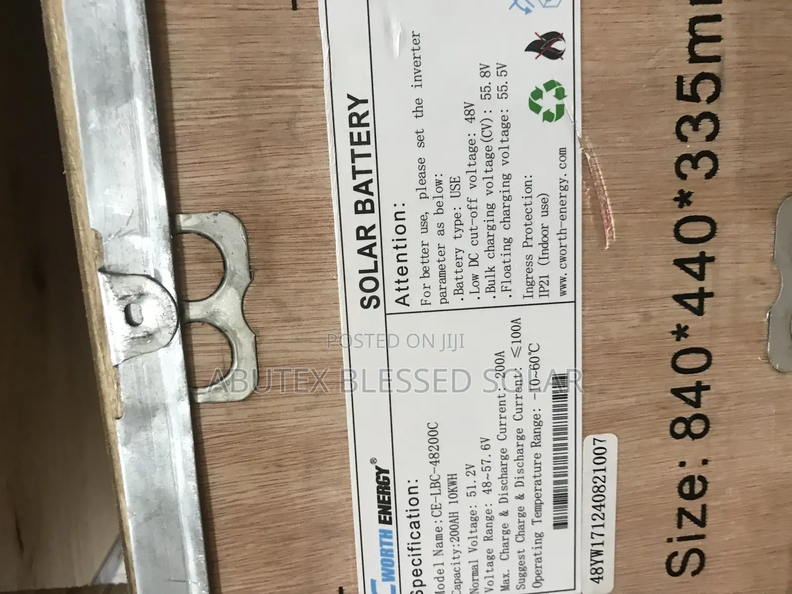 10kwh 51.2V Cworth Energy Solar Battery