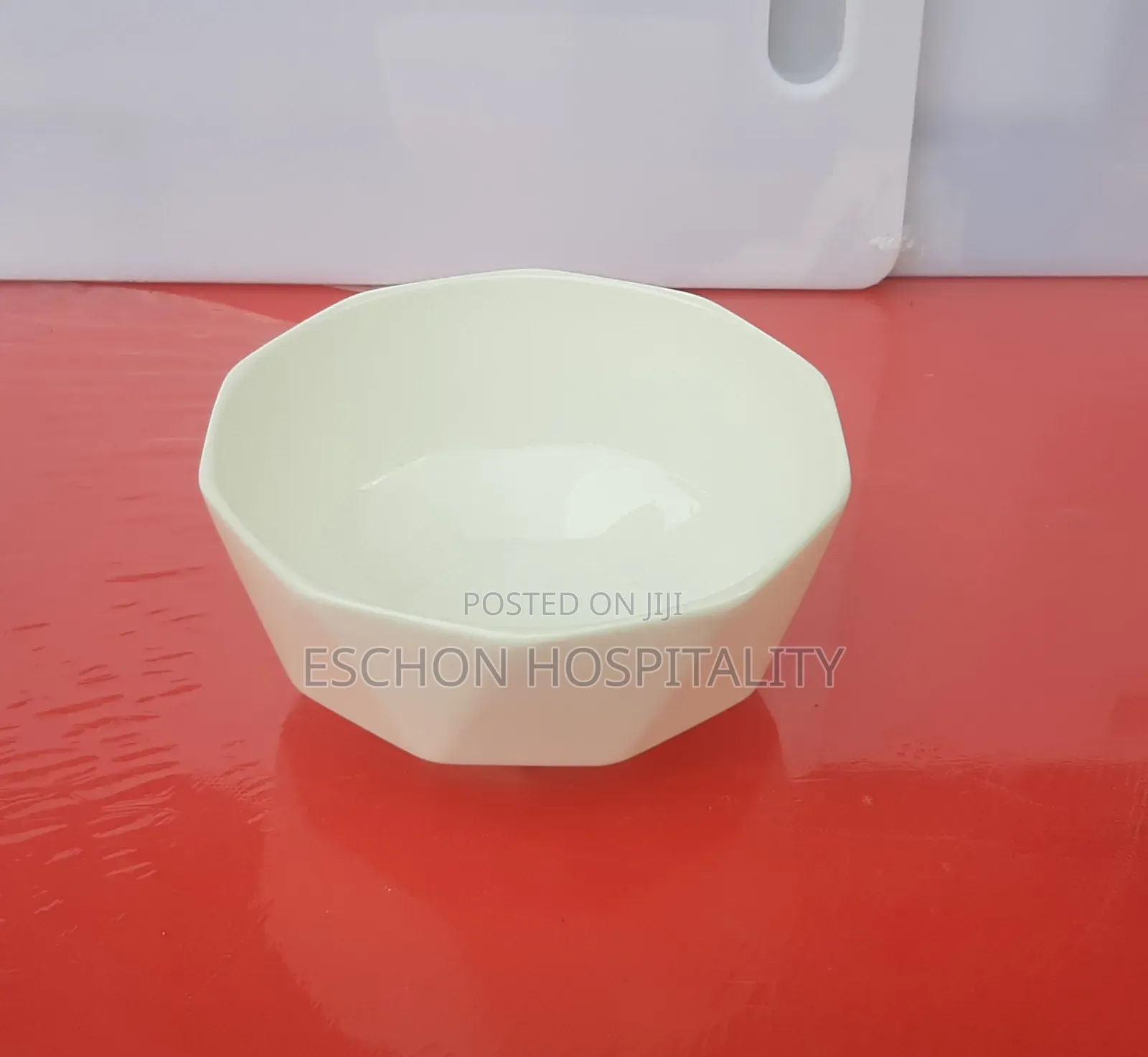 Diamond Design Ceramic Soup and Flat Plate - White