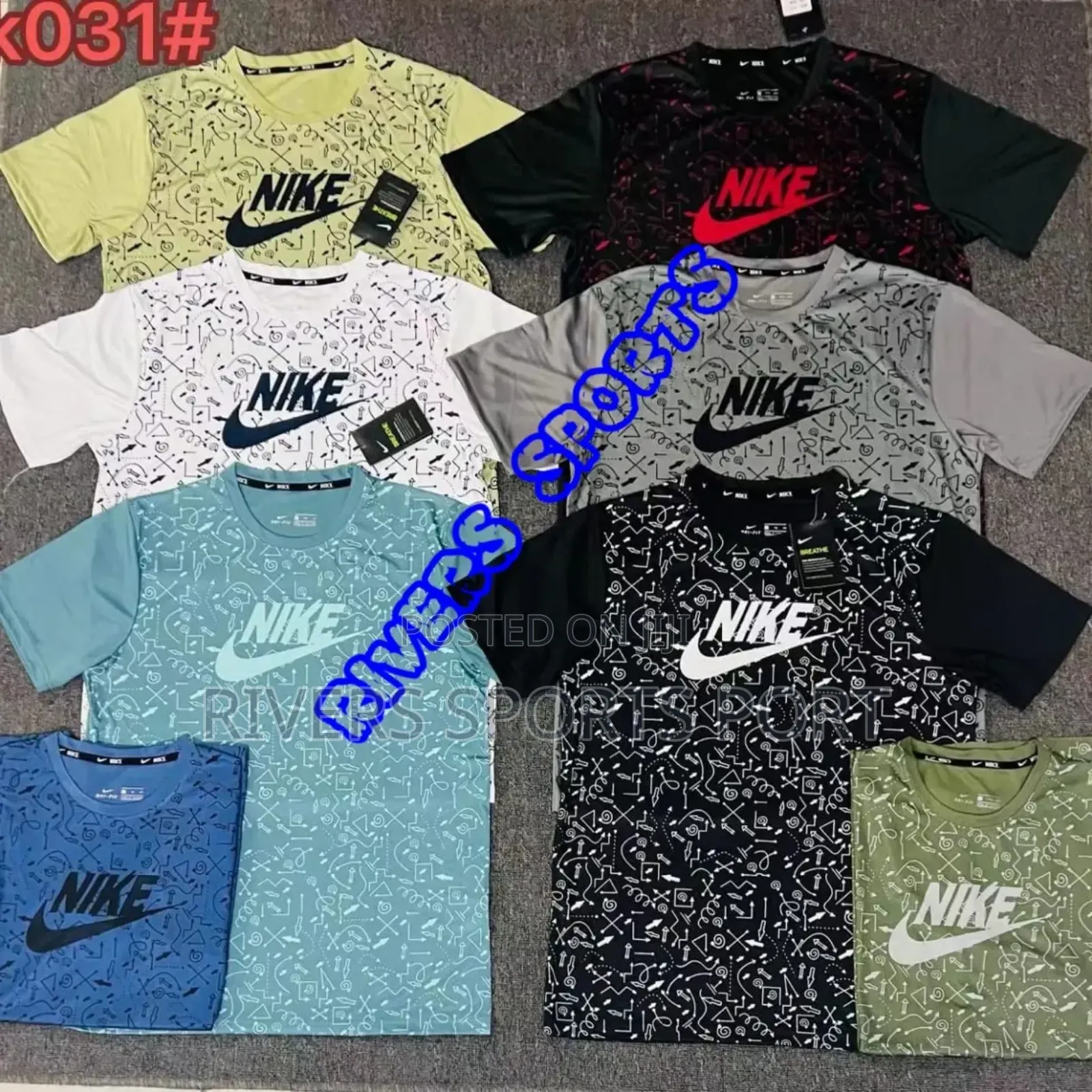 Nike, Adidas, Puma and Underamour All Sports Gym Shirts