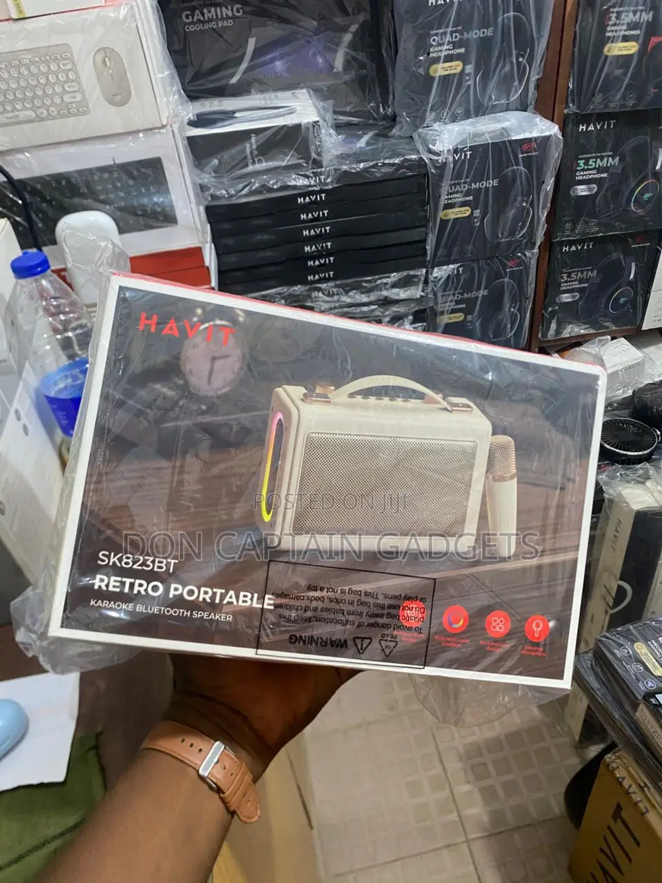 Havit SK823BT Retro Portable Karaoke Bluetooth Mp Microphone
