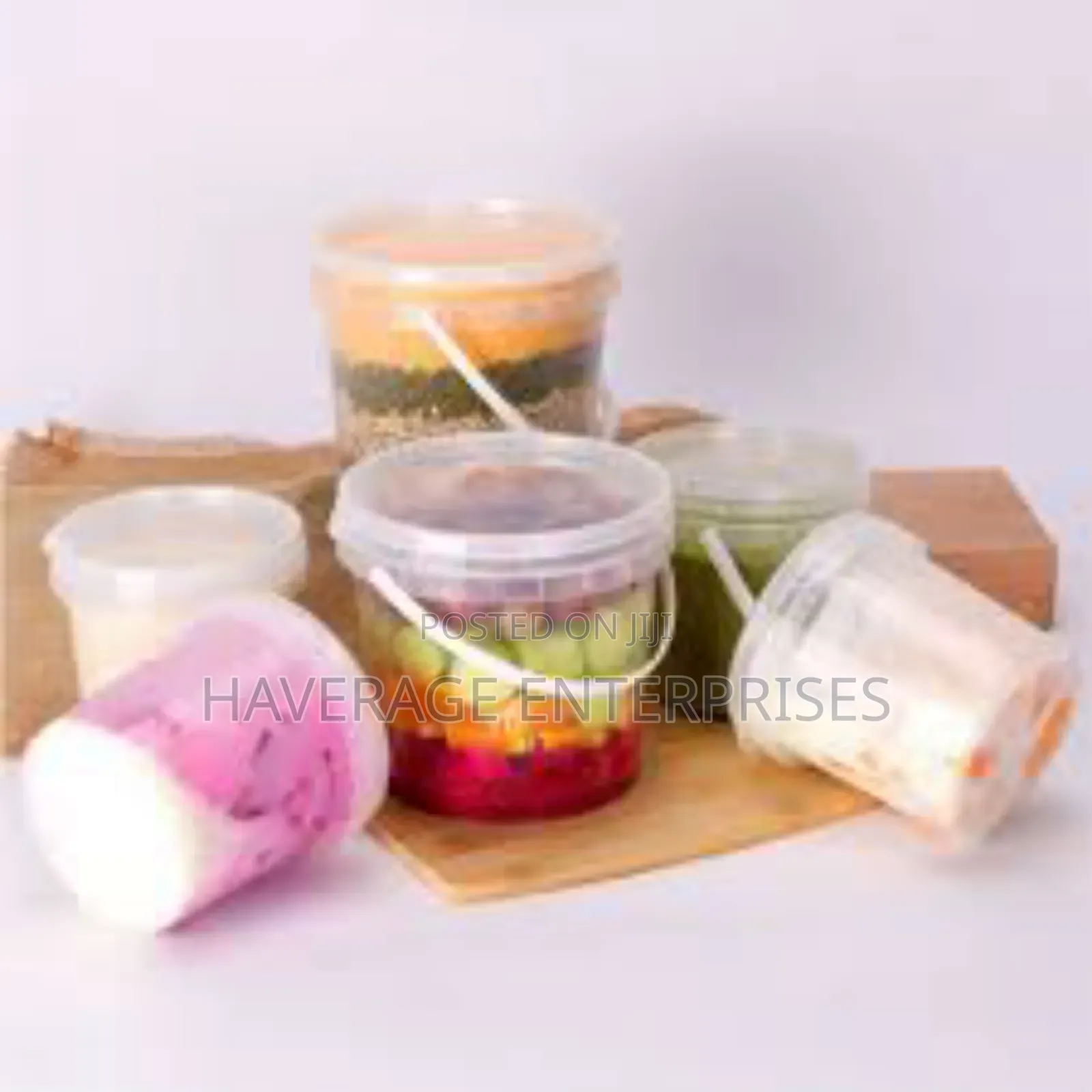 Ice Cream Plastic Bucket 300ml ~4l; ~100pces ~70,000