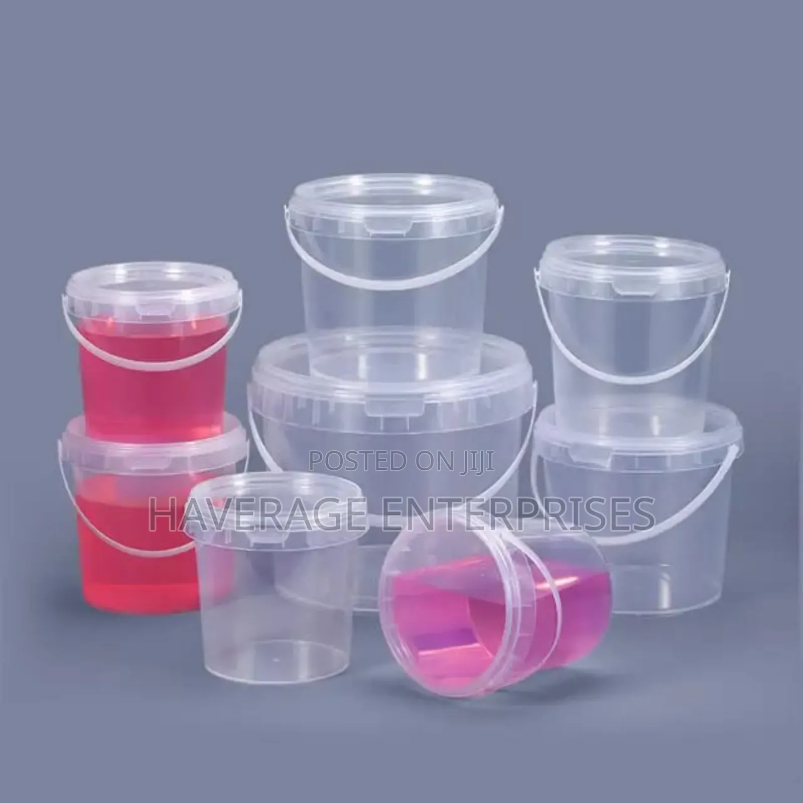 Ice Cream Plastic Bucket 300ml ~4l; ~100pces ~70,000