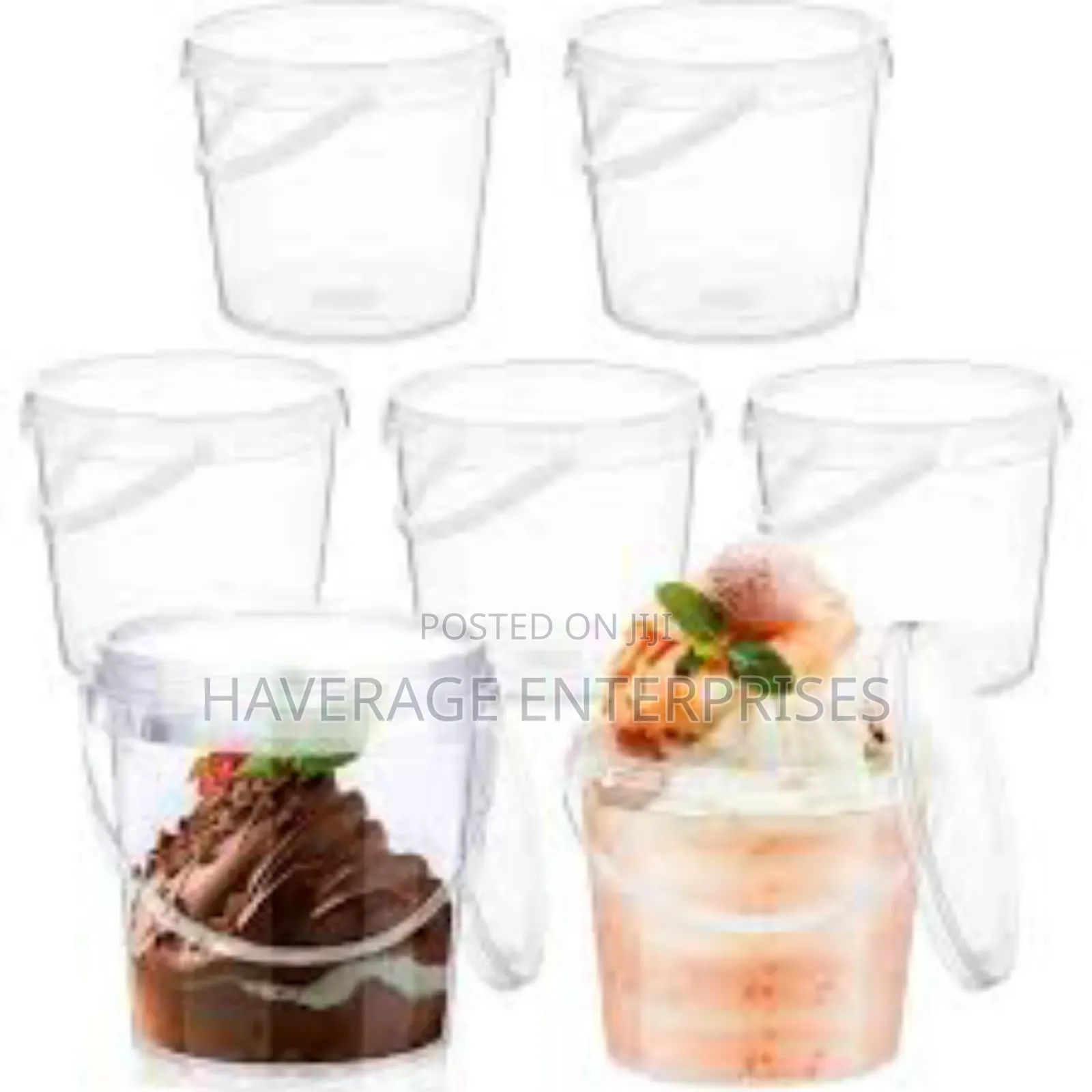 Ice Cream Plastic Bucket 300ml ~4l; ~100pces ~70,000