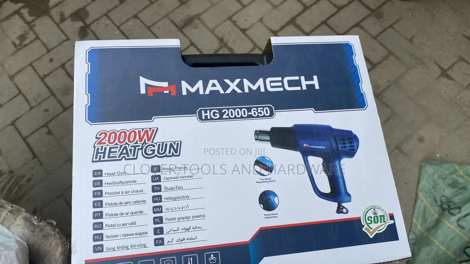 Maxmech Hot Air Gun With Accessories 2000w