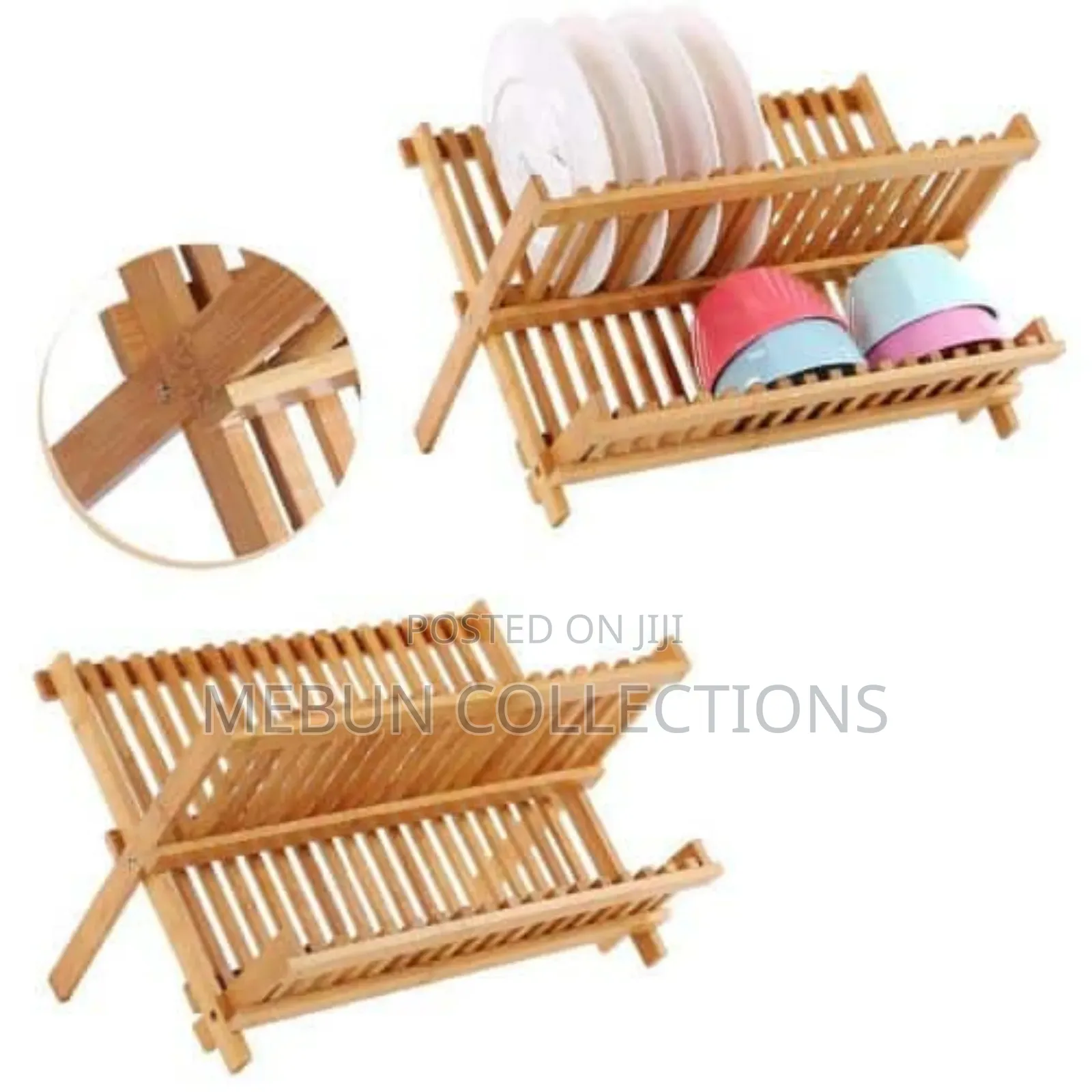 2 Tier Stylish Wooden Dish Drainer Rack
