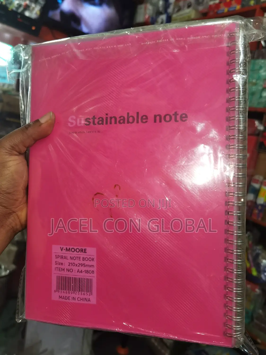 (B5 Size) Spiral Notebook With PVC Cover (Pin Up to Close)