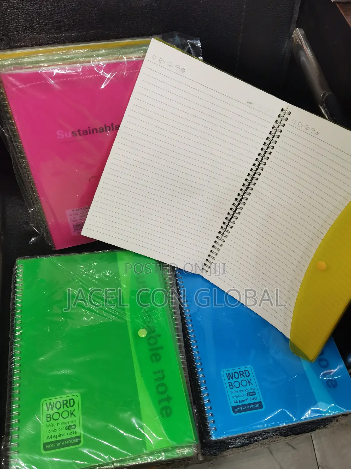 (B5 Size) Spiral Notebook With PVC Cover (Pin Up to Close)