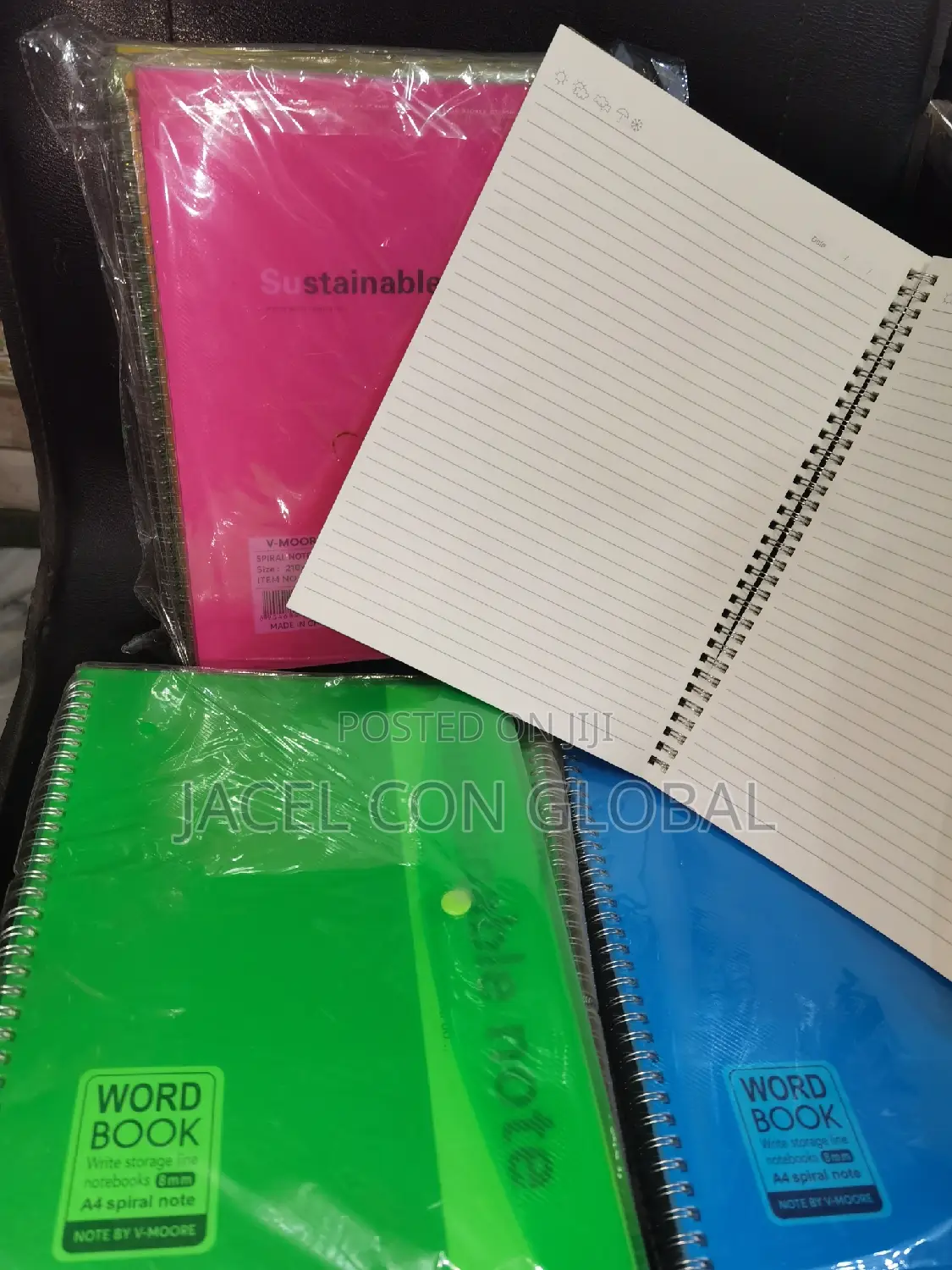 (B5 Size) Spiral Notebook With PVC Cover (Pin Up to Close)