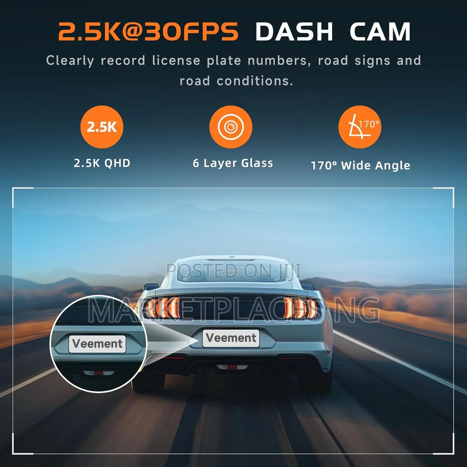 VEEMENT 2. Smart Wifi Dash Cam
