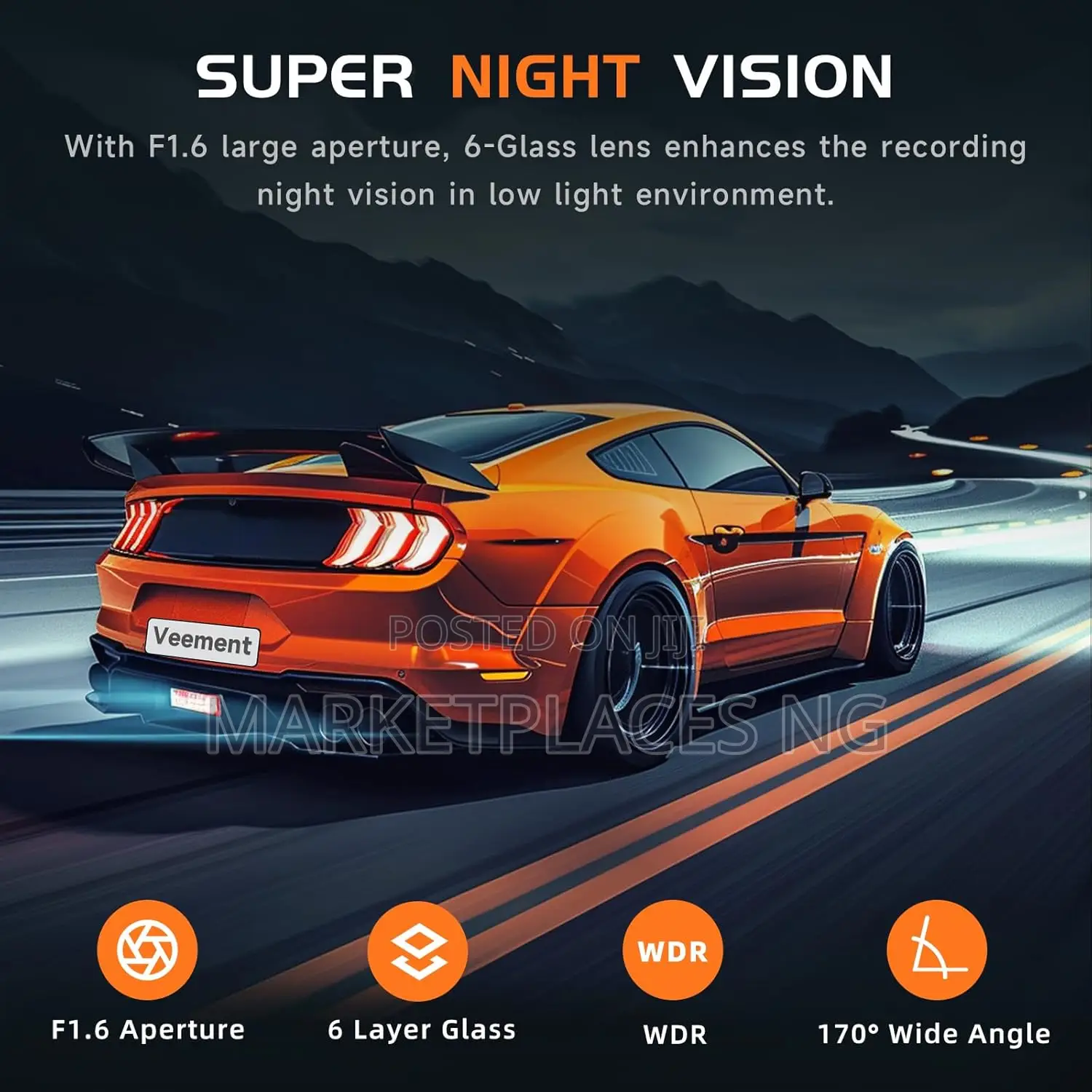 VEEMENT 2. Smart Wifi Dash Cam