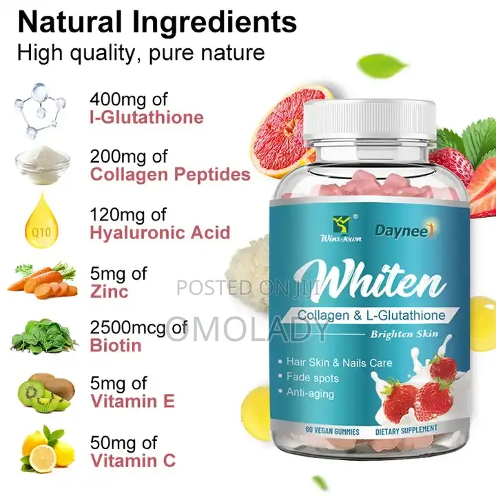 Whitening Collagen and L-Gluthathione Gummies