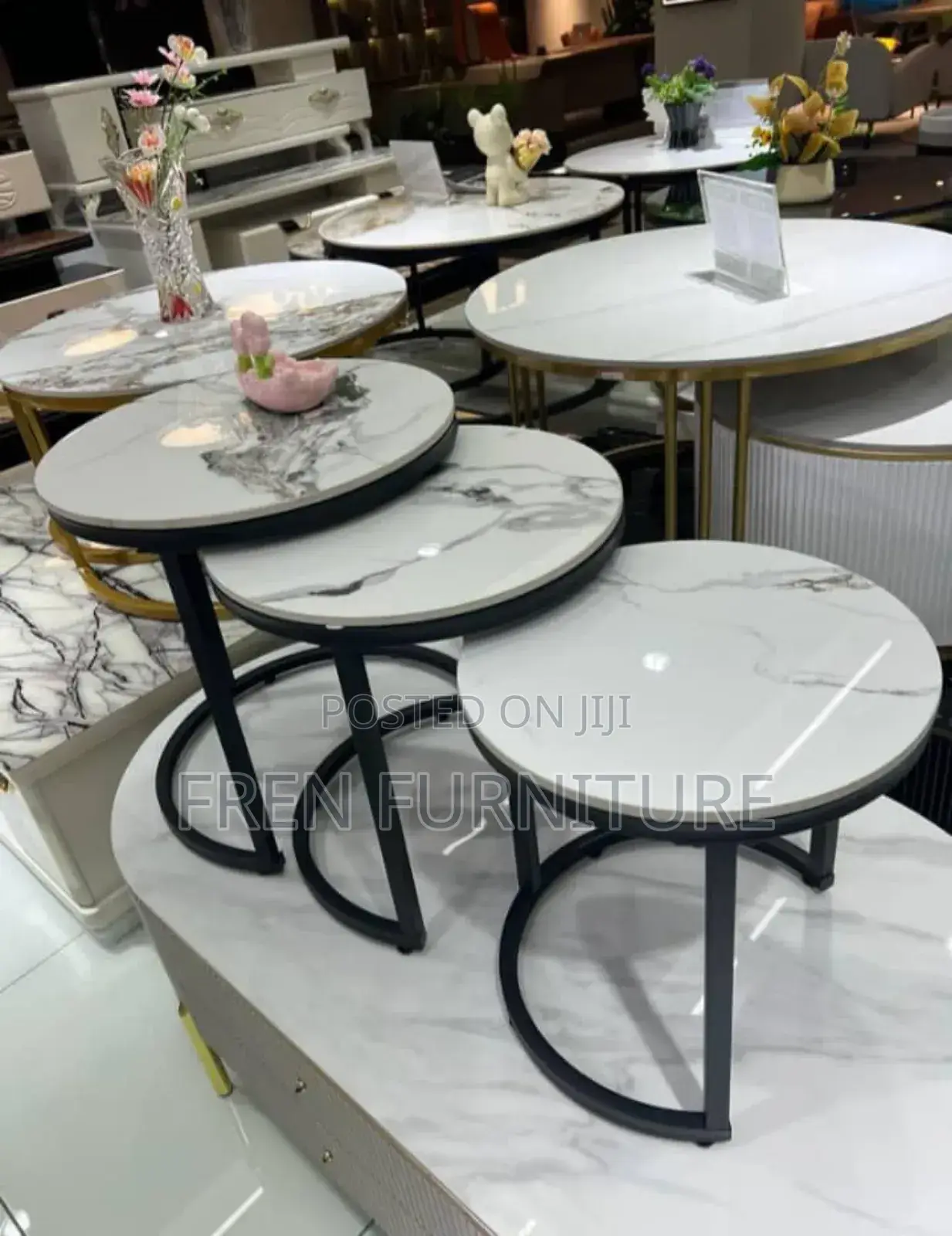 High Quality 3 in One Centre Table With Marble Top