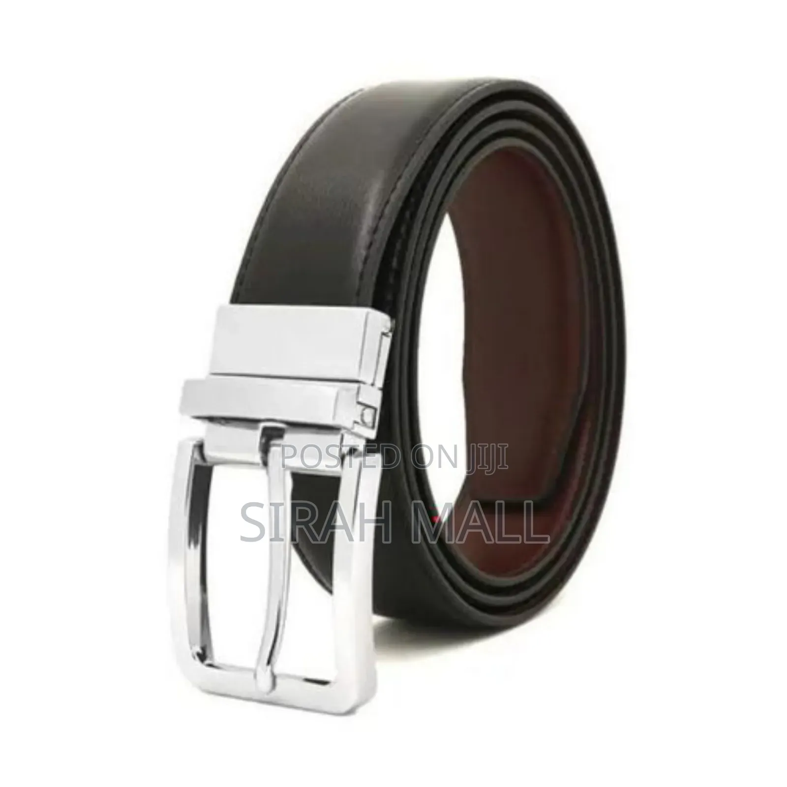 Black-Brown Double Sided Reversible Men Leather Belt