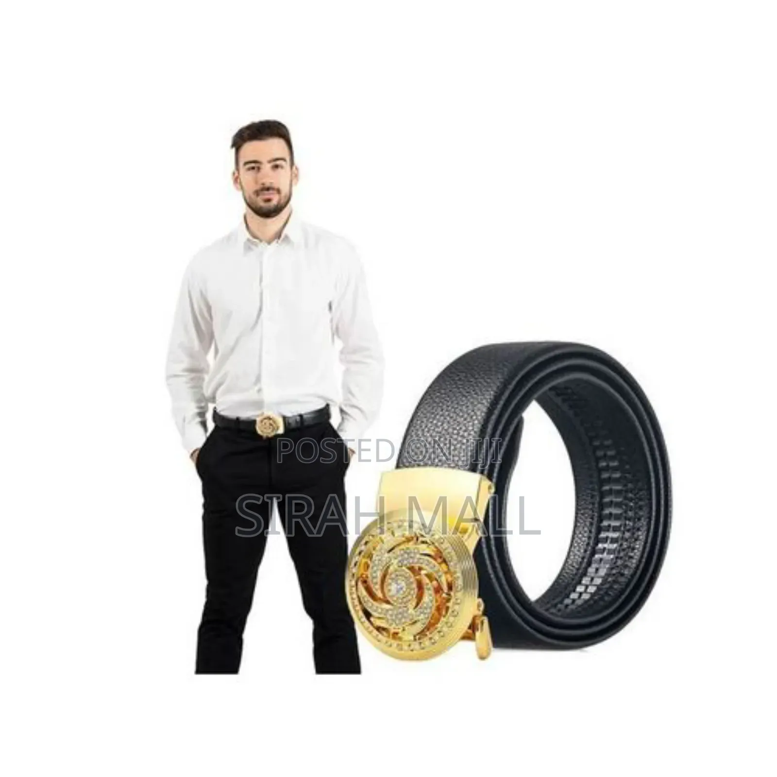 Luxury Genuine Leather Men's Personality Rotating