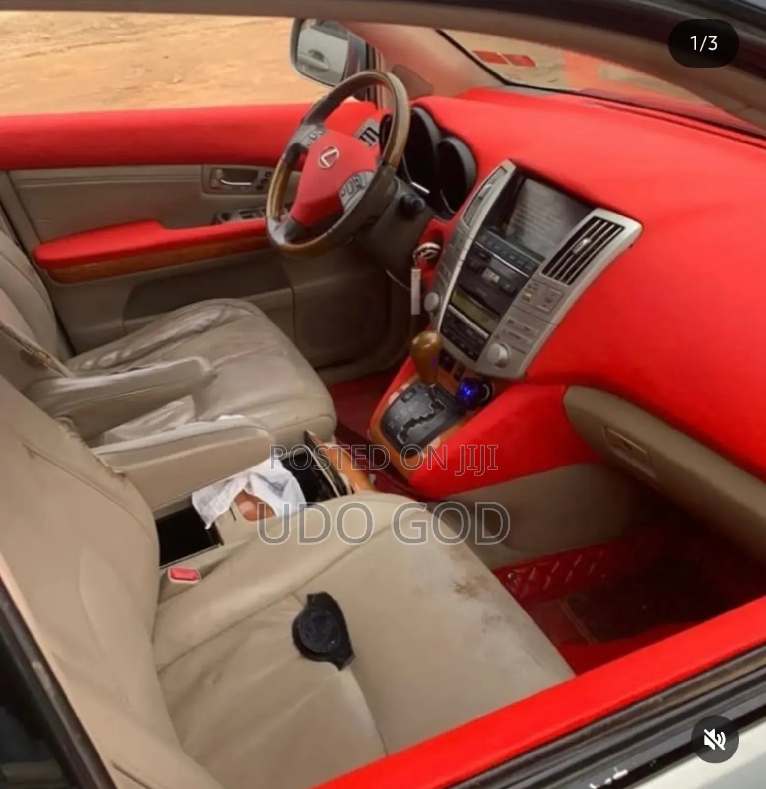 Lexus RX330 Red Interior Dashboard and Door Mat