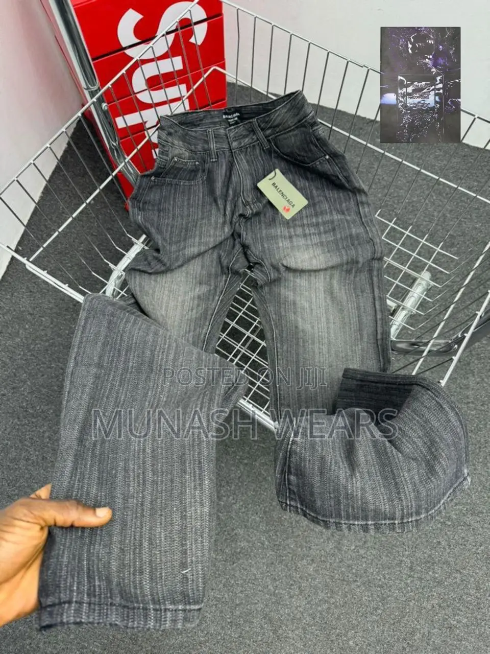 3D Denim Baggy Flair Jean
