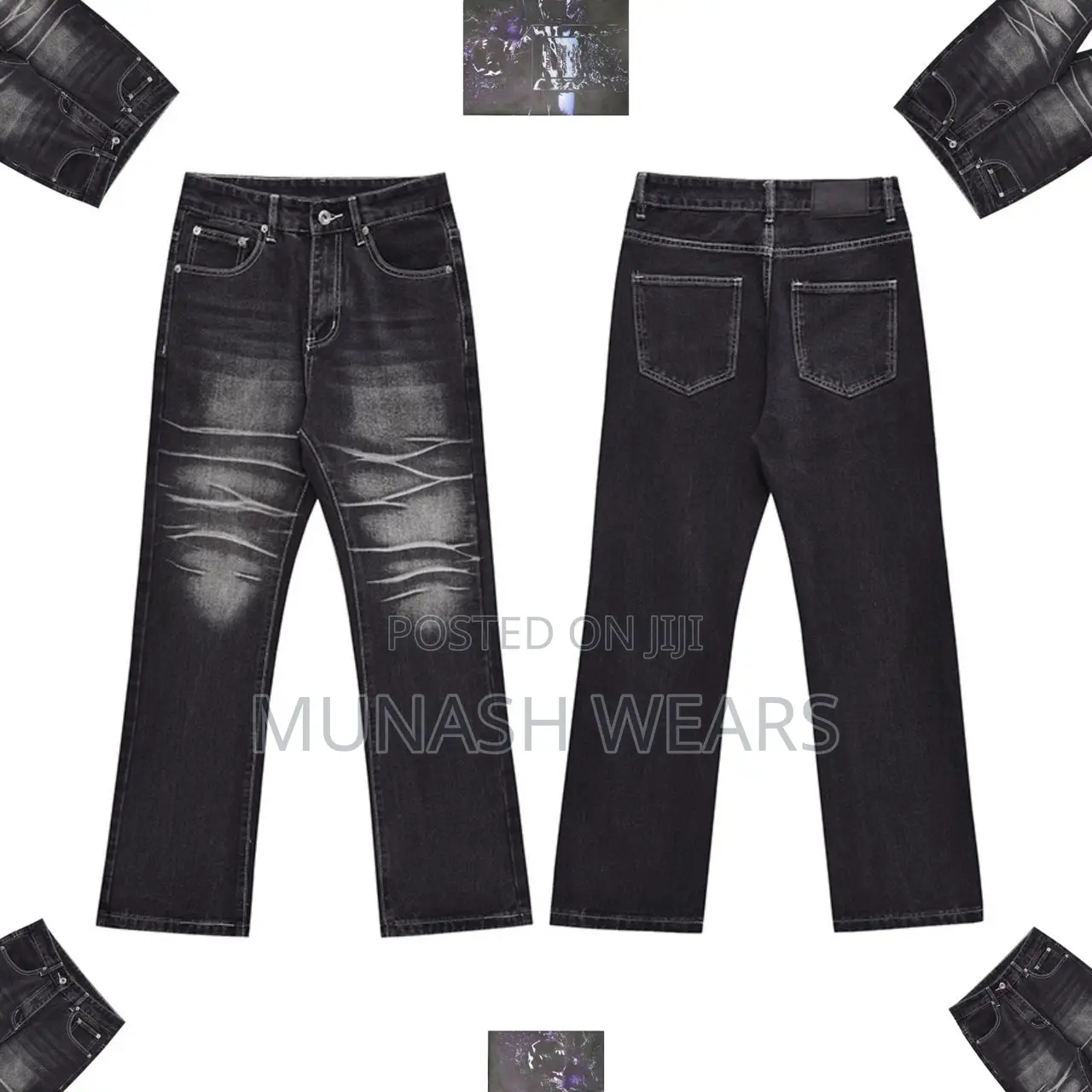 3D Denim Baggy Flair Jean