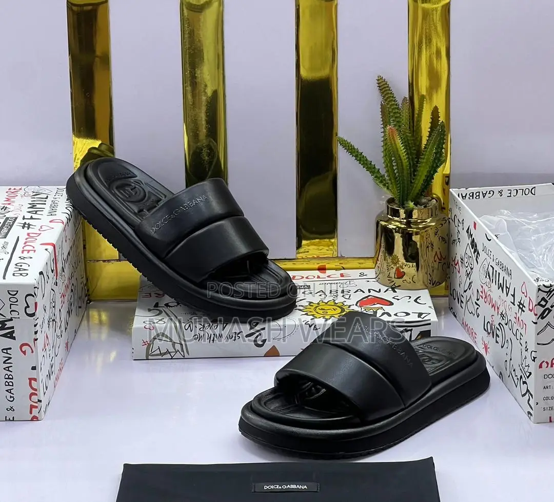 Dolce Gabbana Leather Luxury Slip