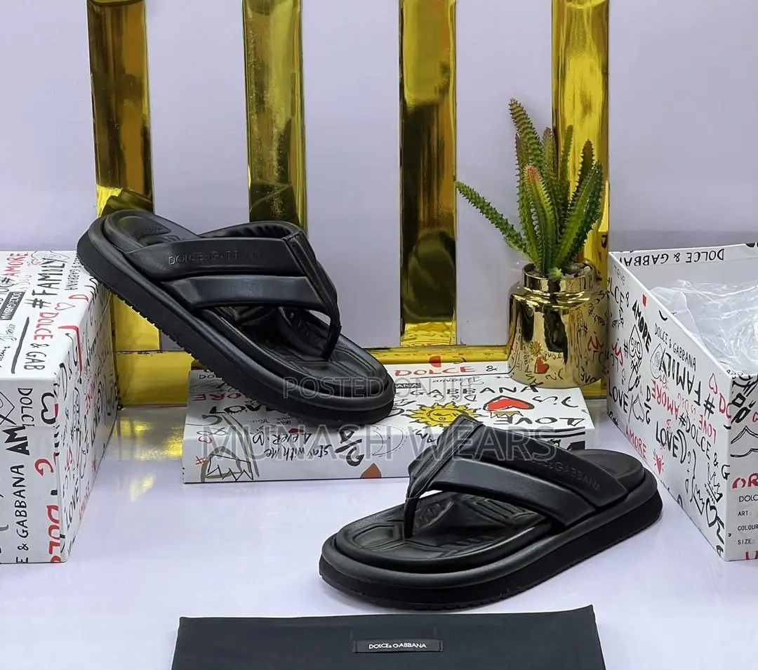 Dolce Gabbana Leather Luxury Slip