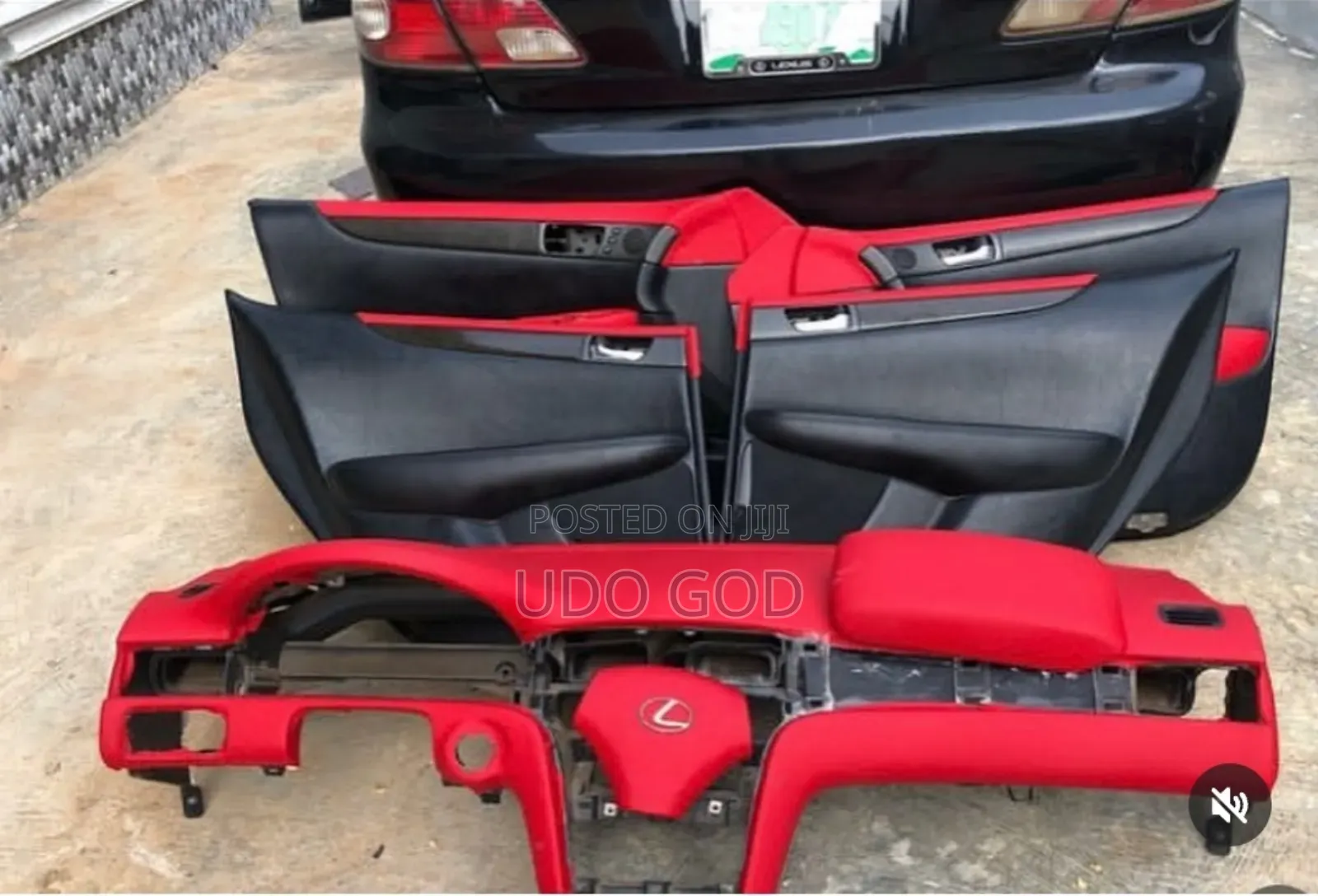 Lexus Es300 Red Interior Dashboard and Door Mat Car Upholstery Work