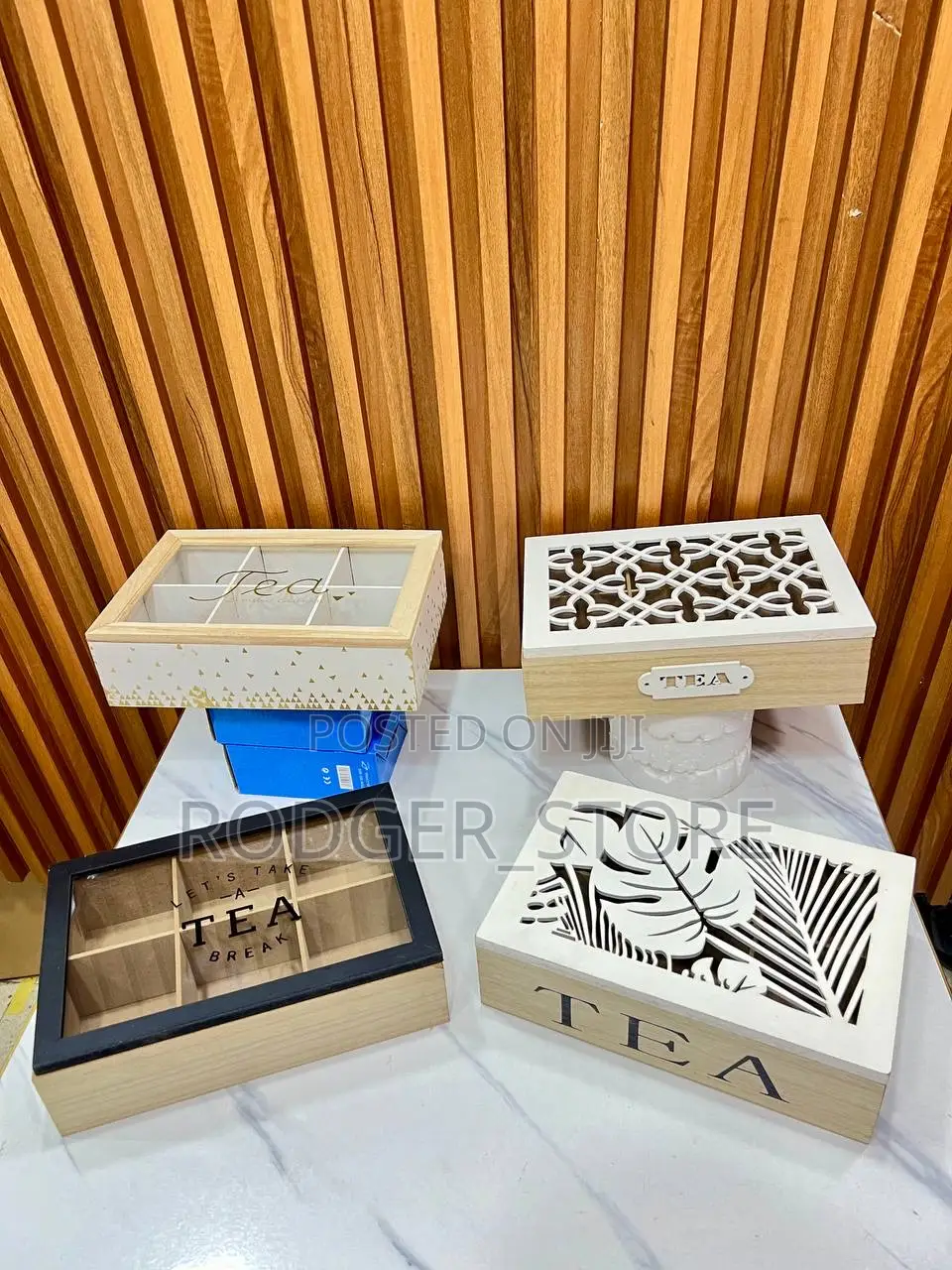 TEABOXES . 6-Slot WOODEN Box Storage