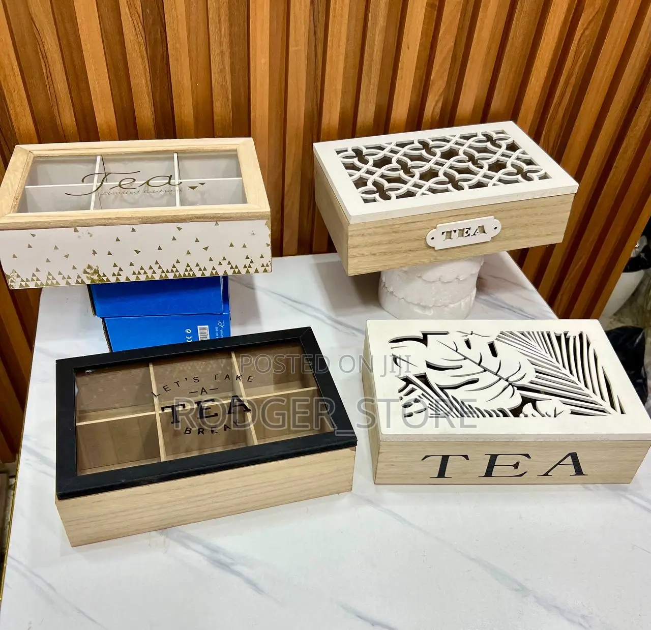 TEABOXES . 6-Slot WOODEN Box Storage